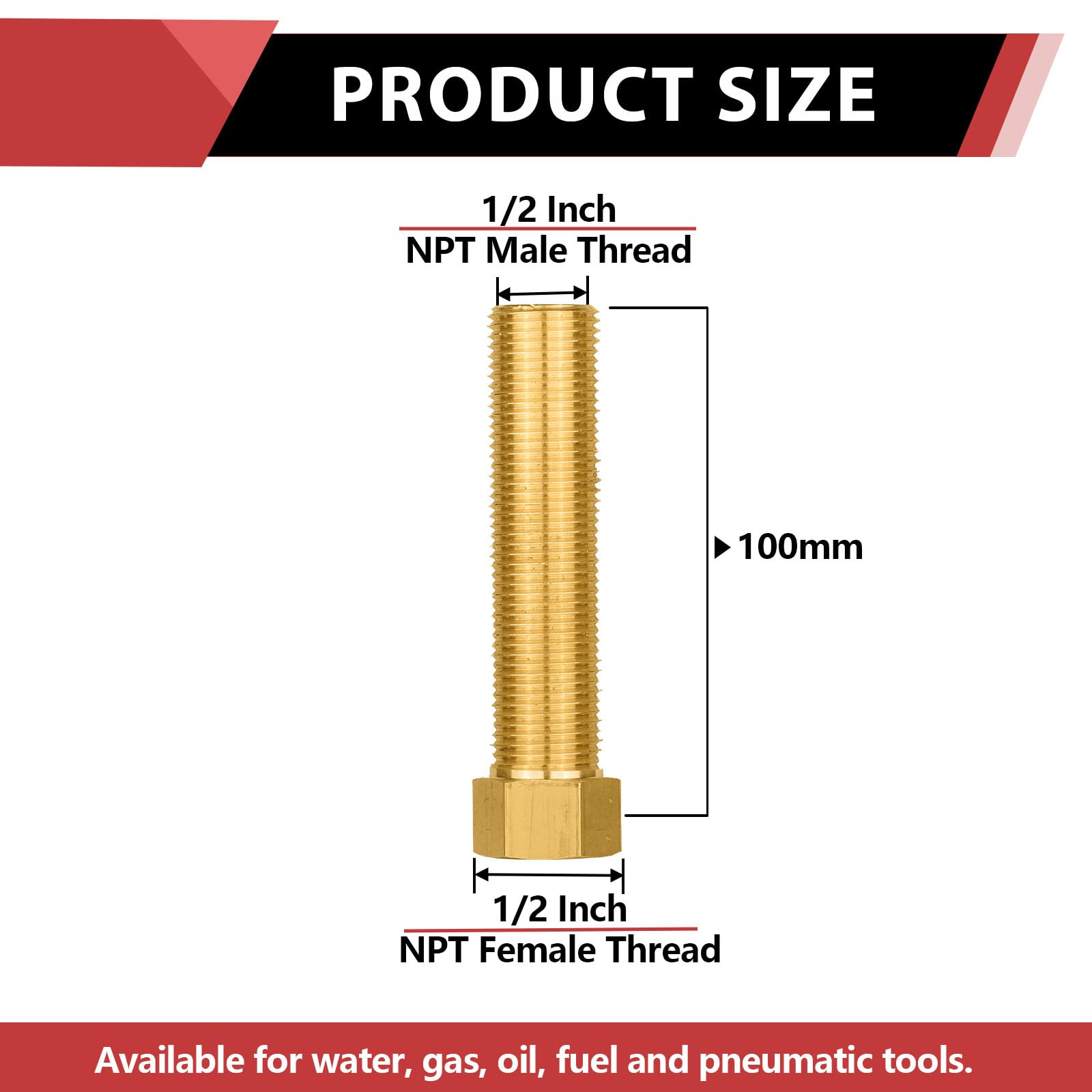 30 pcs 100mm 1/2 fip mip 3