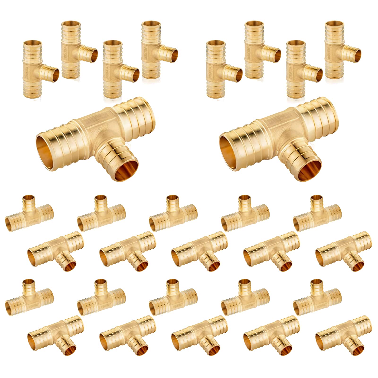 pex b crimp x pex reducing tee lead free 43