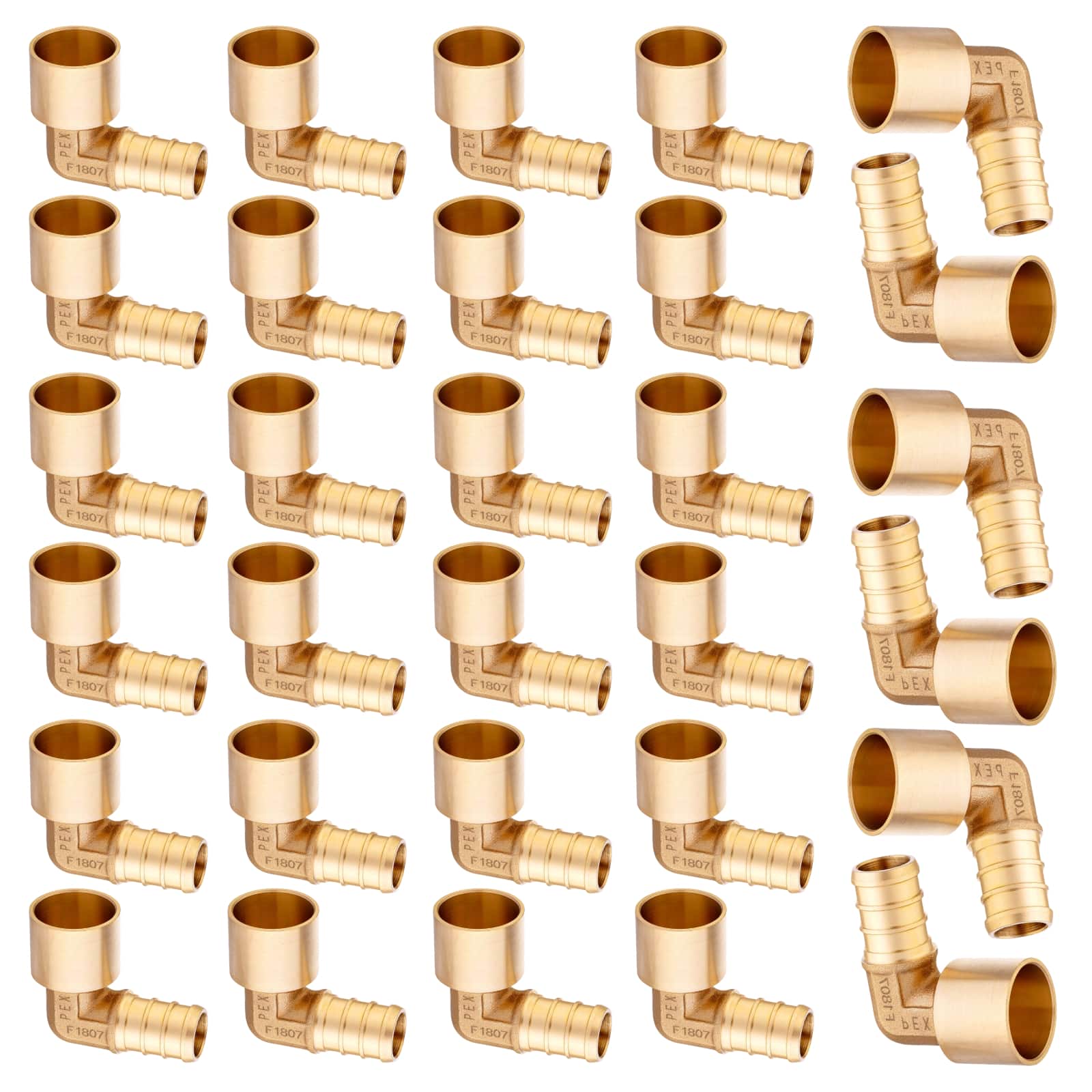 pex b crimp x female copper sweat elbow lead free 12