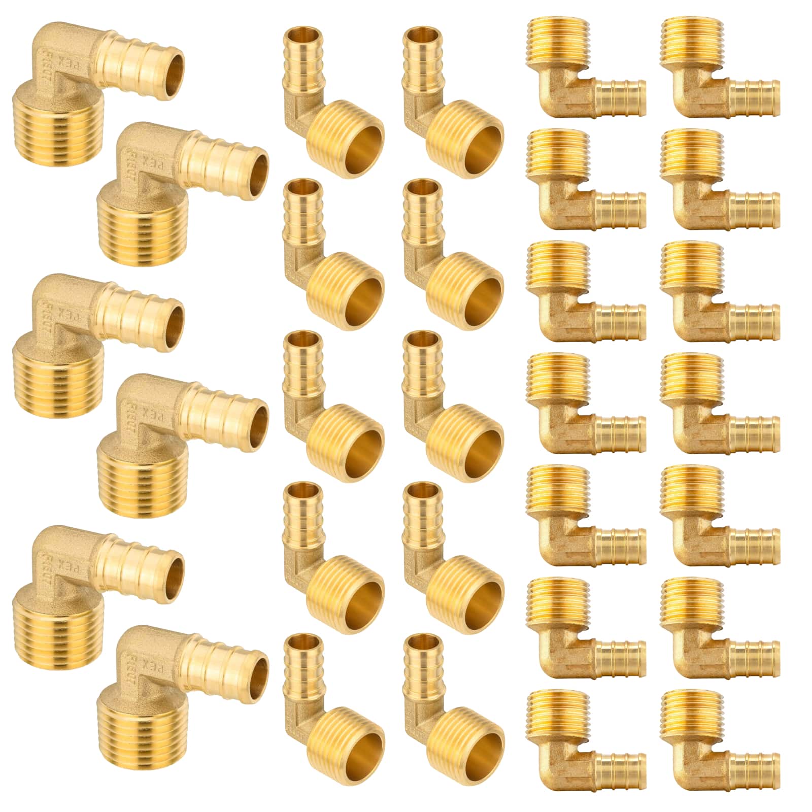 pex b crimp x male threaded elbow lead free 13