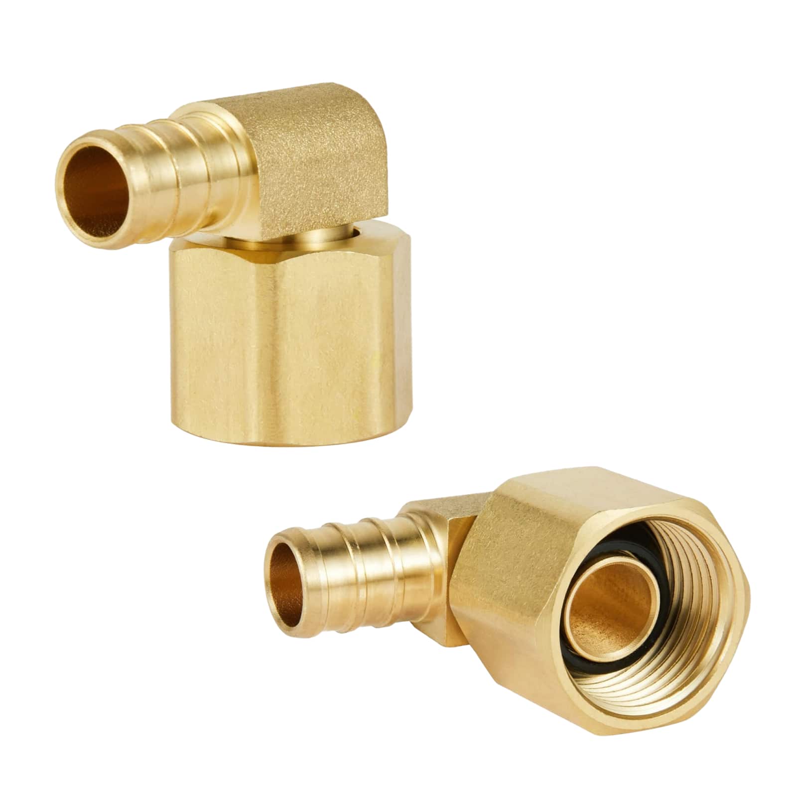 pex b crimp x female npt metal swivel elbow lead free 7