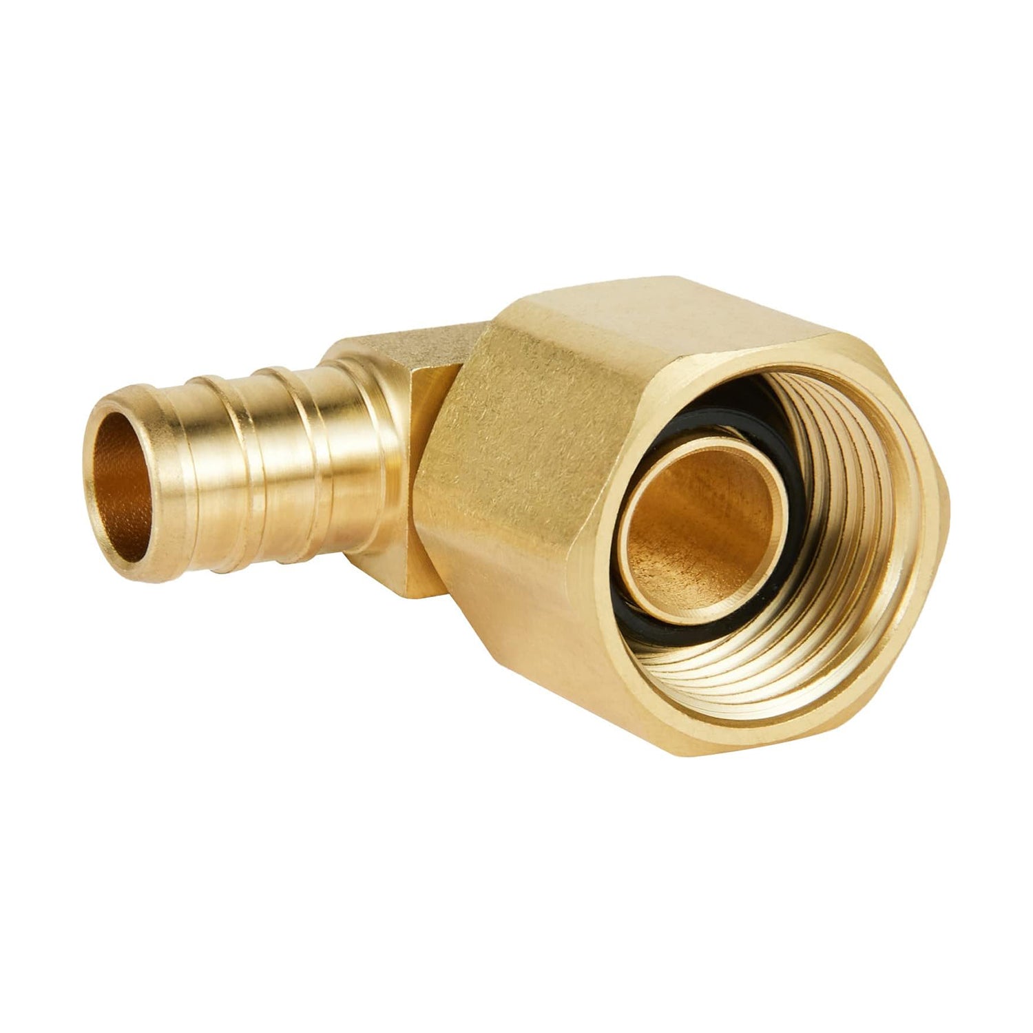 pex b crimp x female npt metal swivel elbow lead free