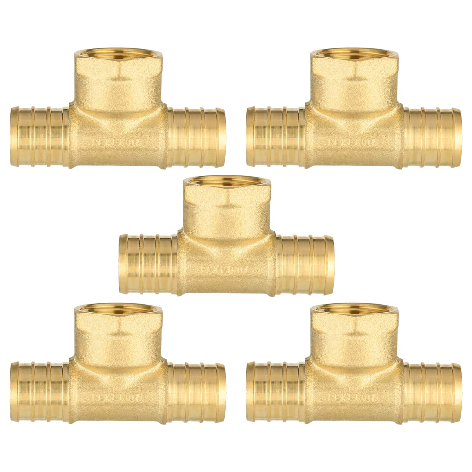 pex b crimp female tee x female npt tee lead free 7