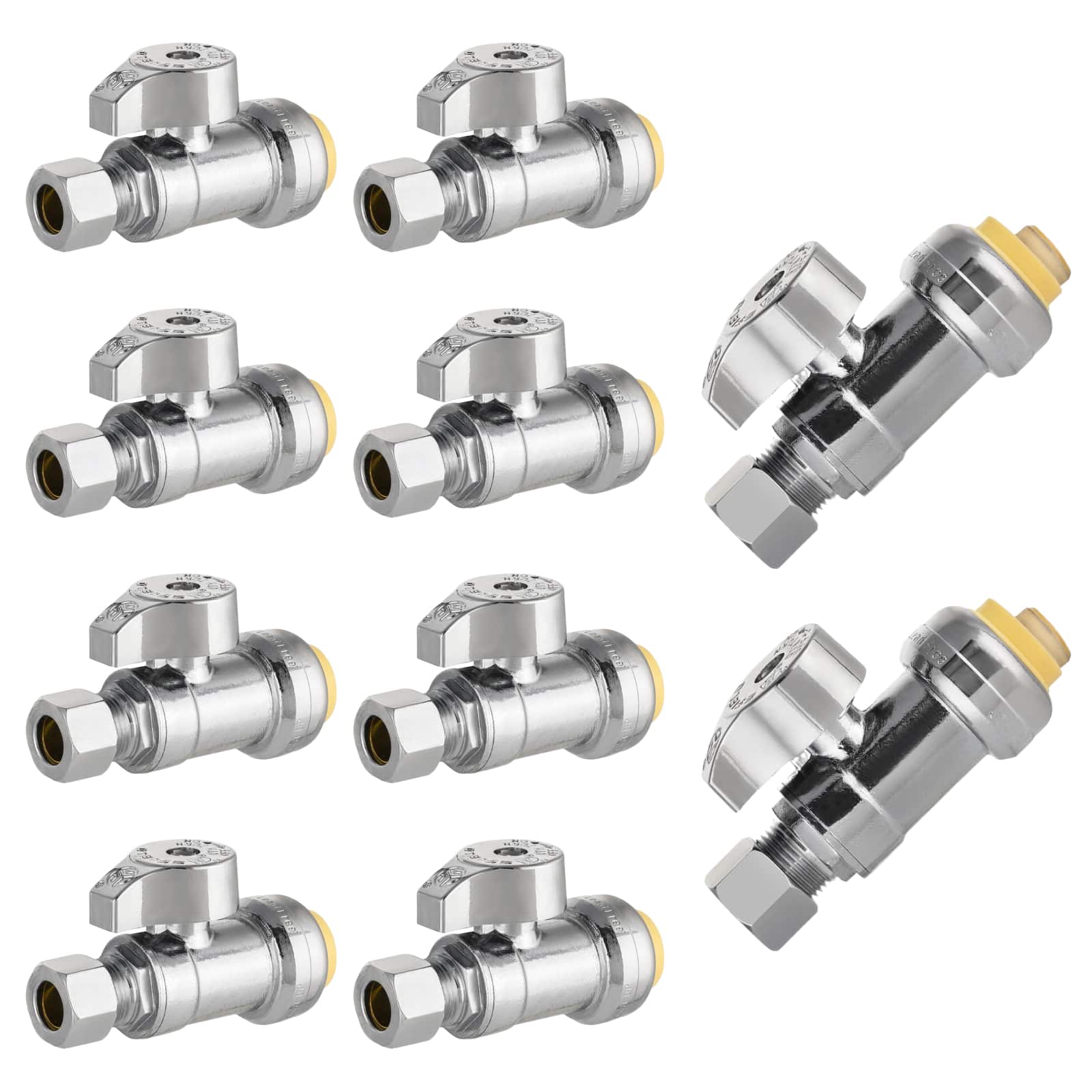 push connect x compression stop valve lead free 13