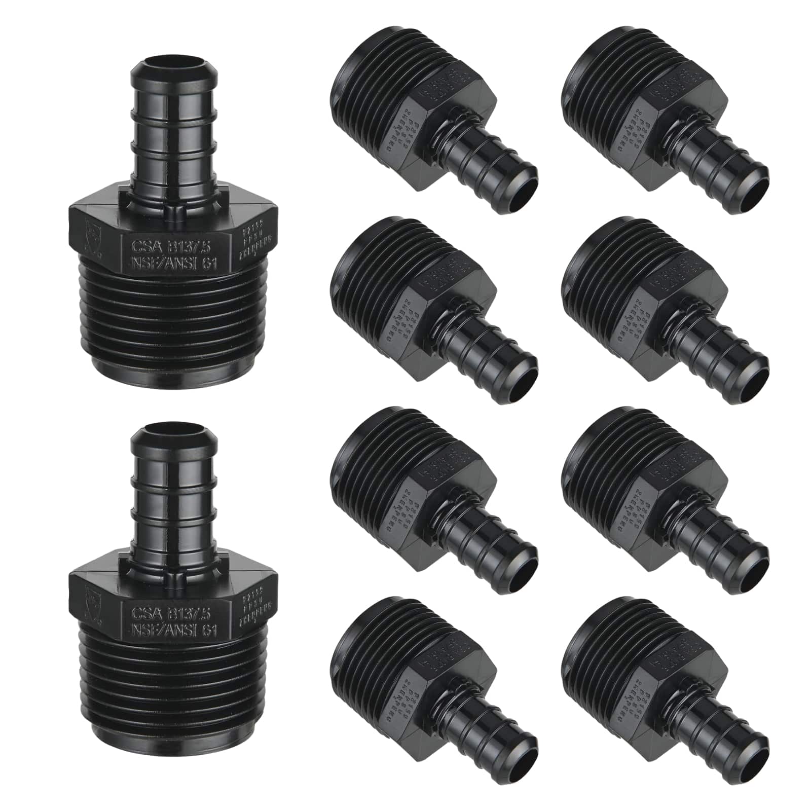 PEX-B Crimp PPSU Male Adapter - Pick Size to Add