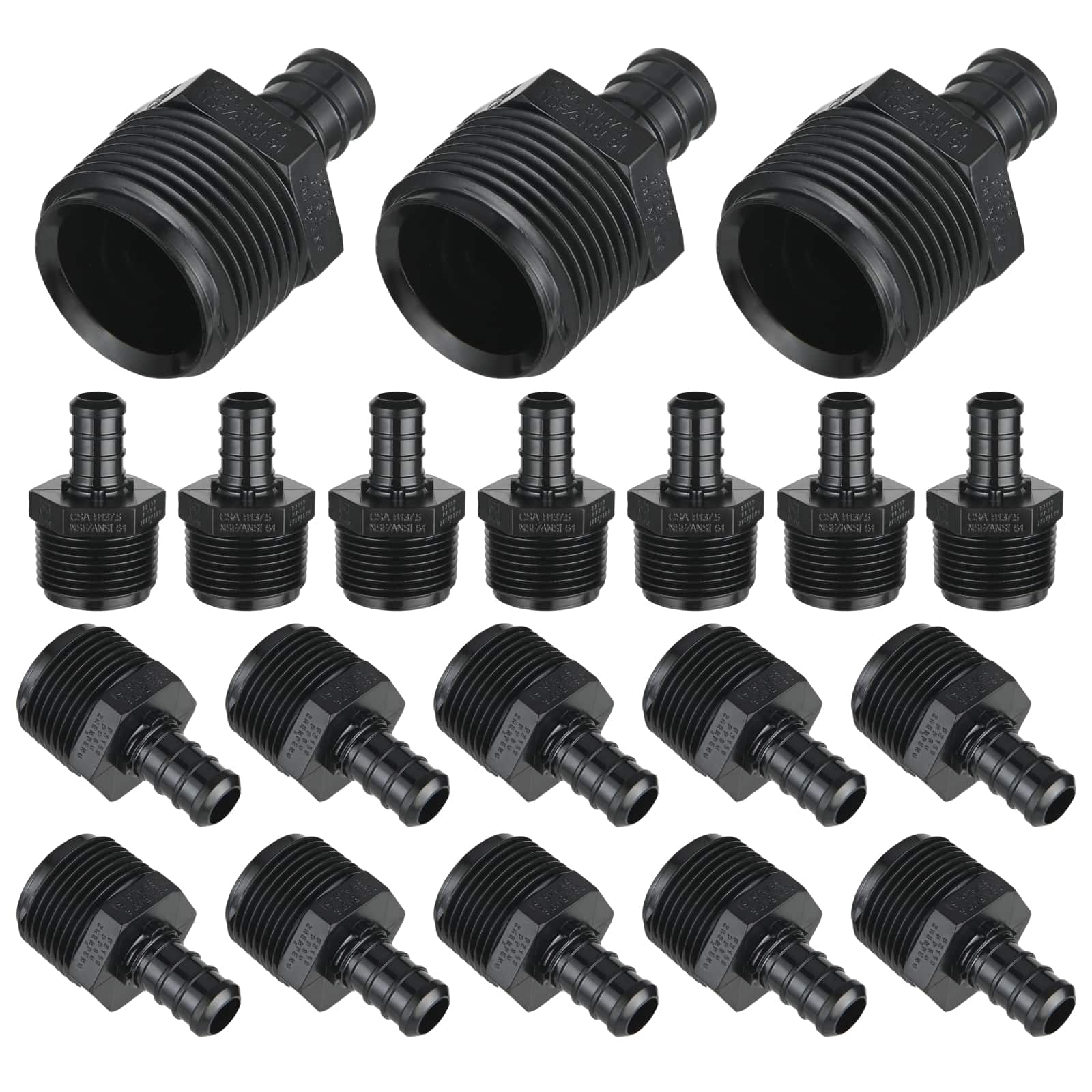 PEX-B Crimp PPSU Male Adapter - Pick Size to Add