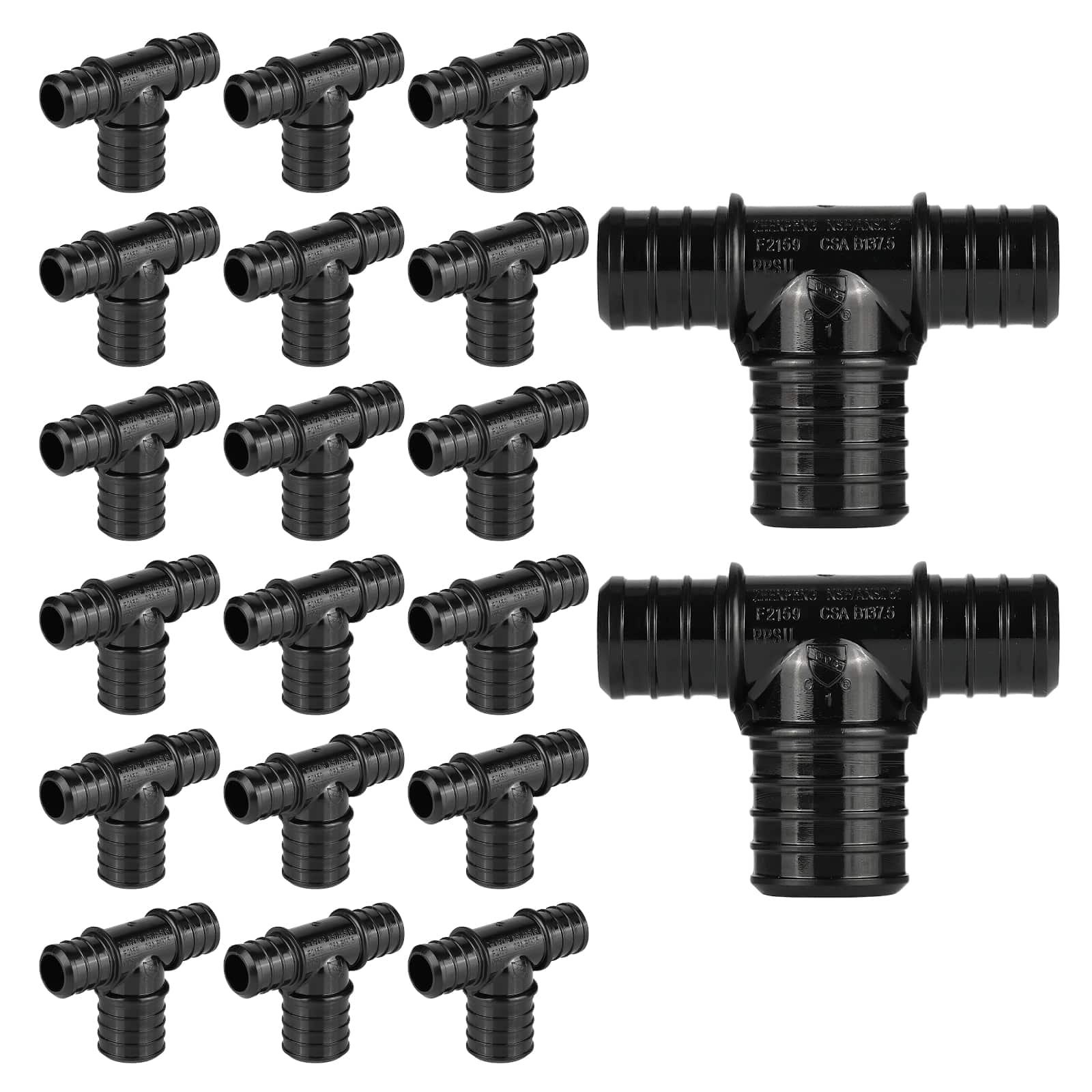 pex b crimp ppsu reducing tee 40