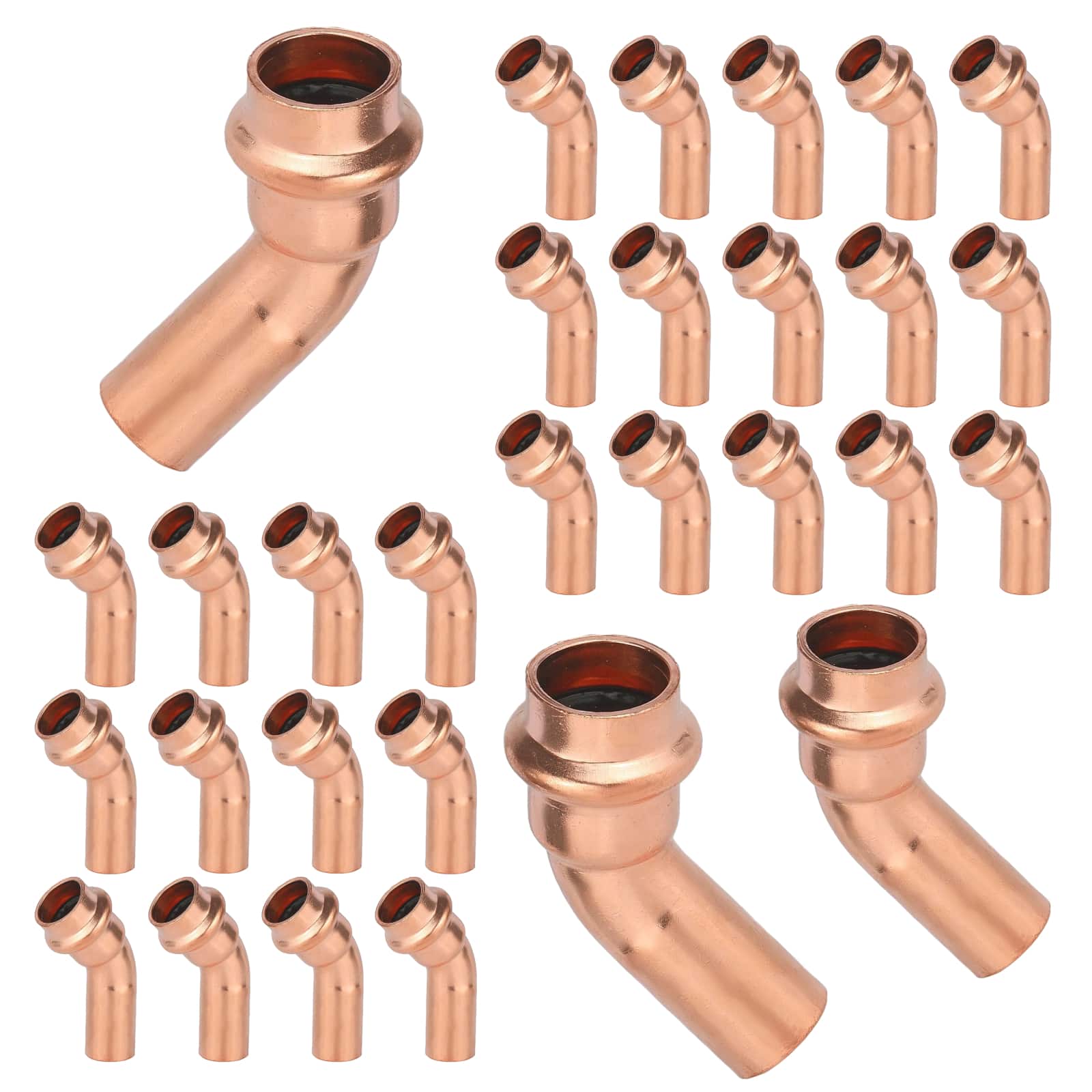 45 press copper street elbow lead free 10