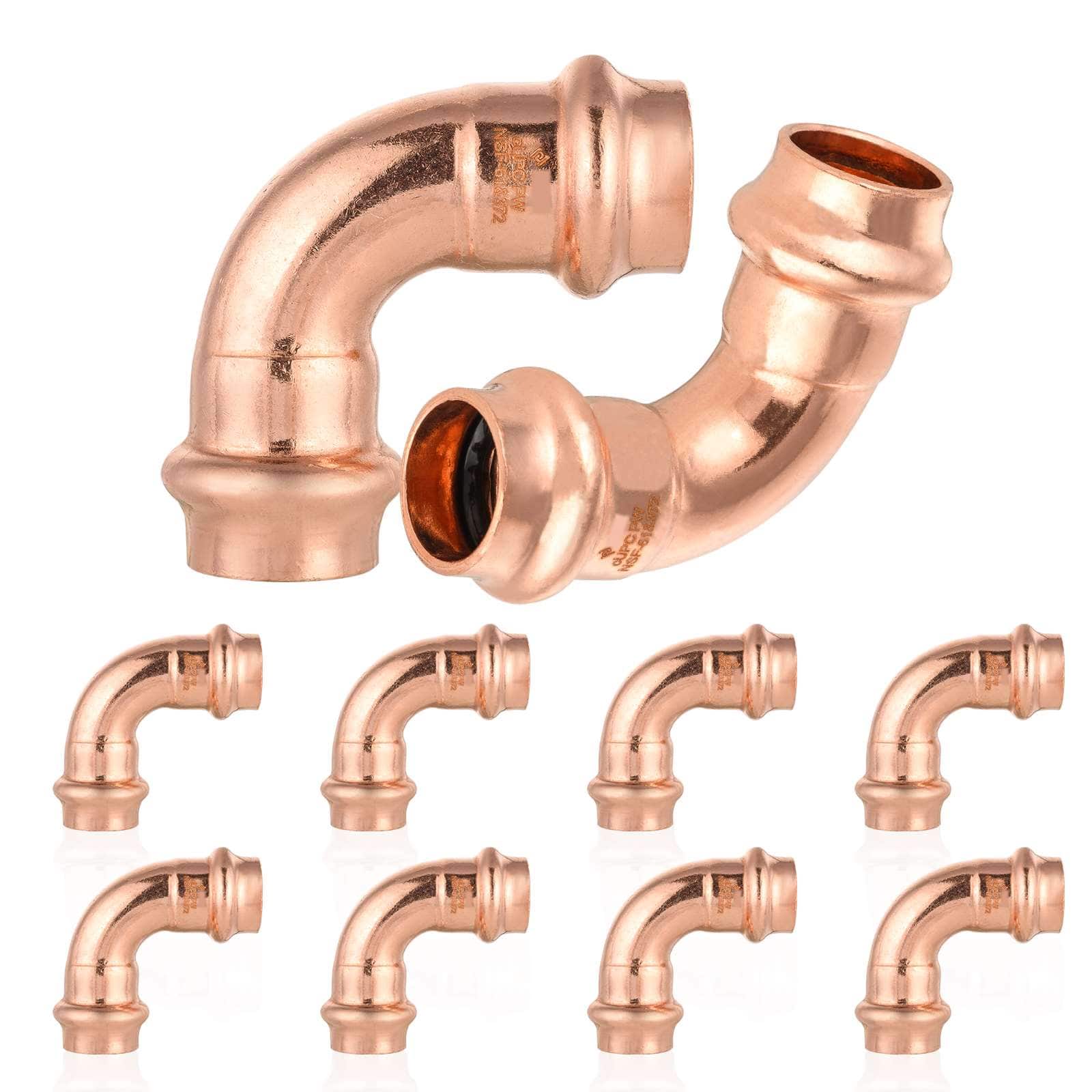press copper 90 elbow lead free 13