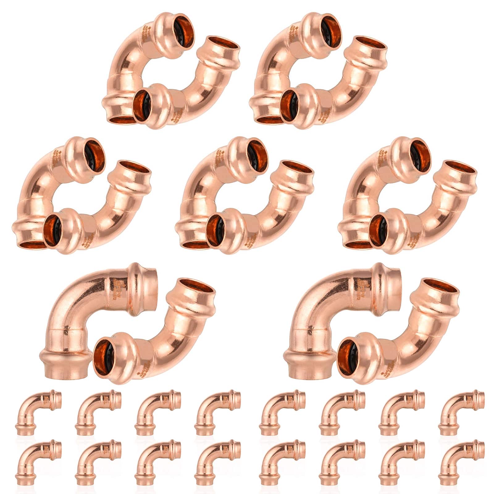 press copper 90 elbow lead free 15