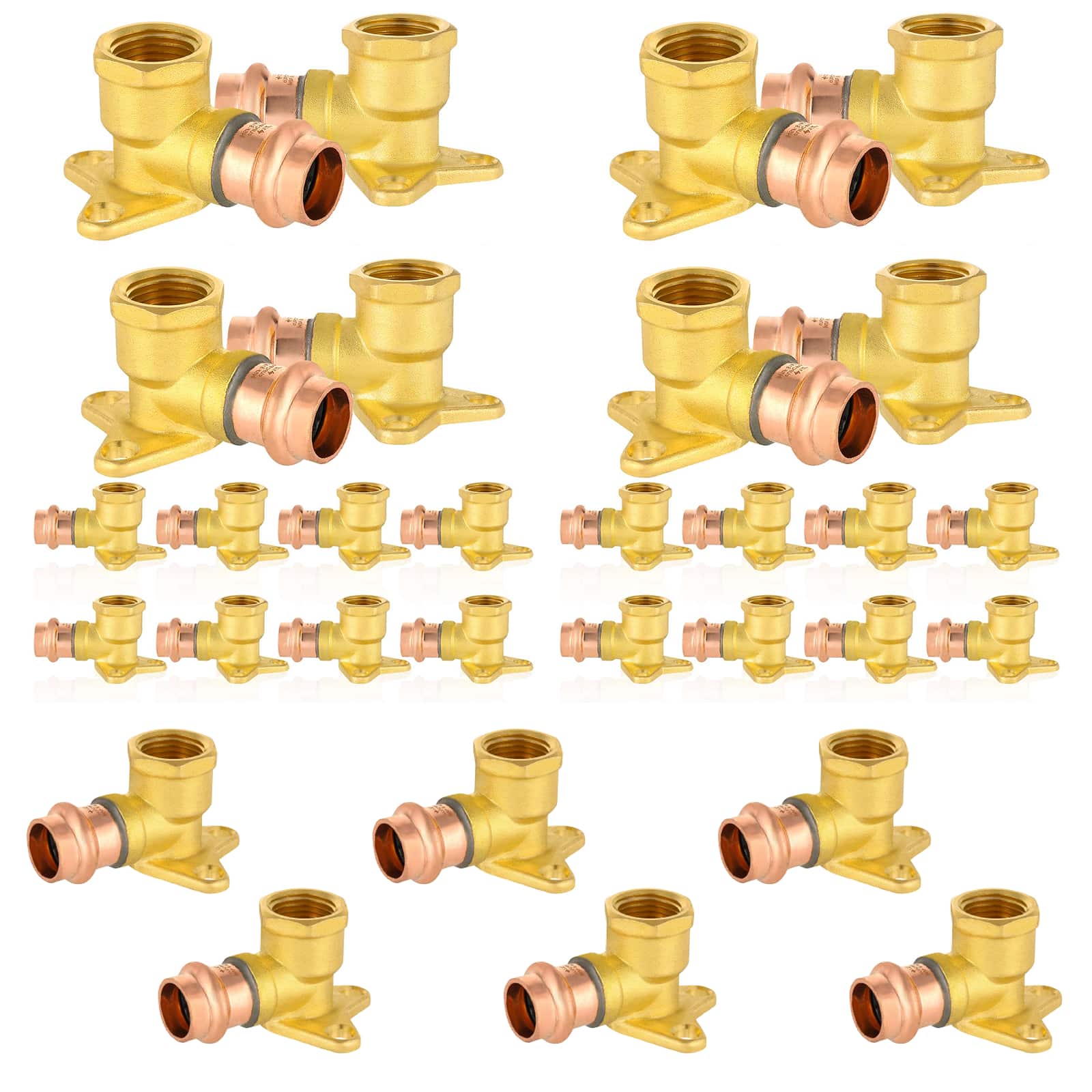 press copper drop ear elbow lead free 15