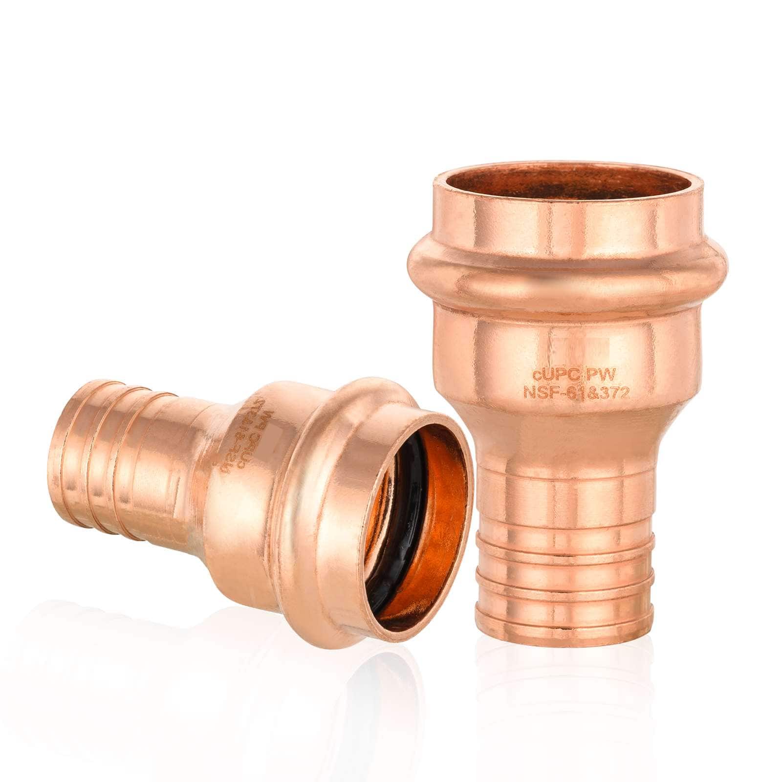 press copper x pex crimp adapter lead free 11