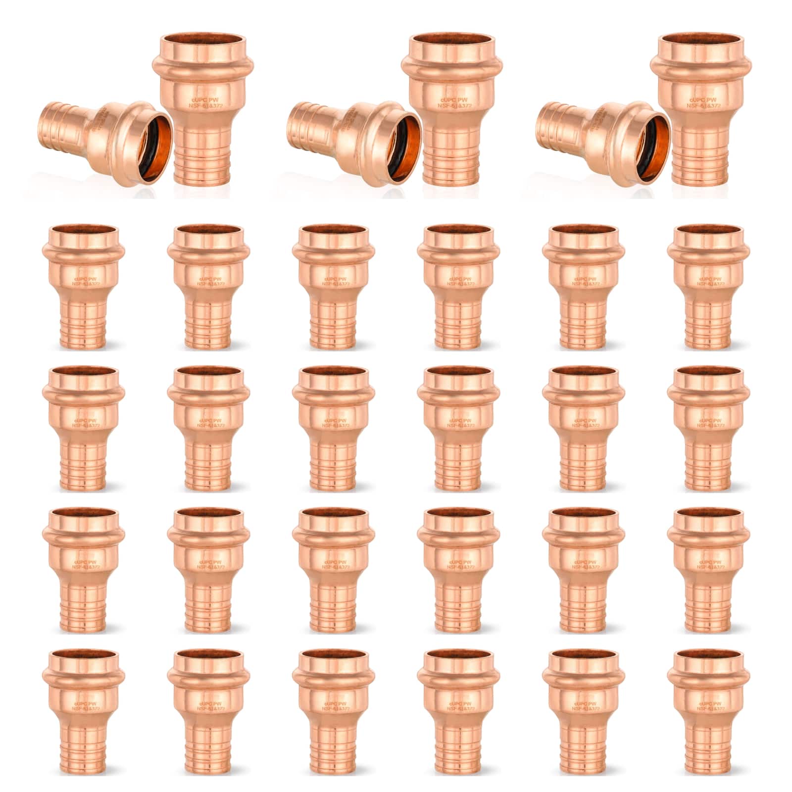 press copper x pex crimp adapter lead free 15