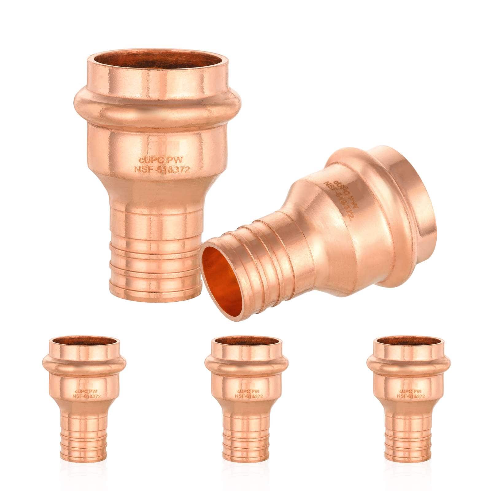 press copper x pex crimp adapter lead free 12