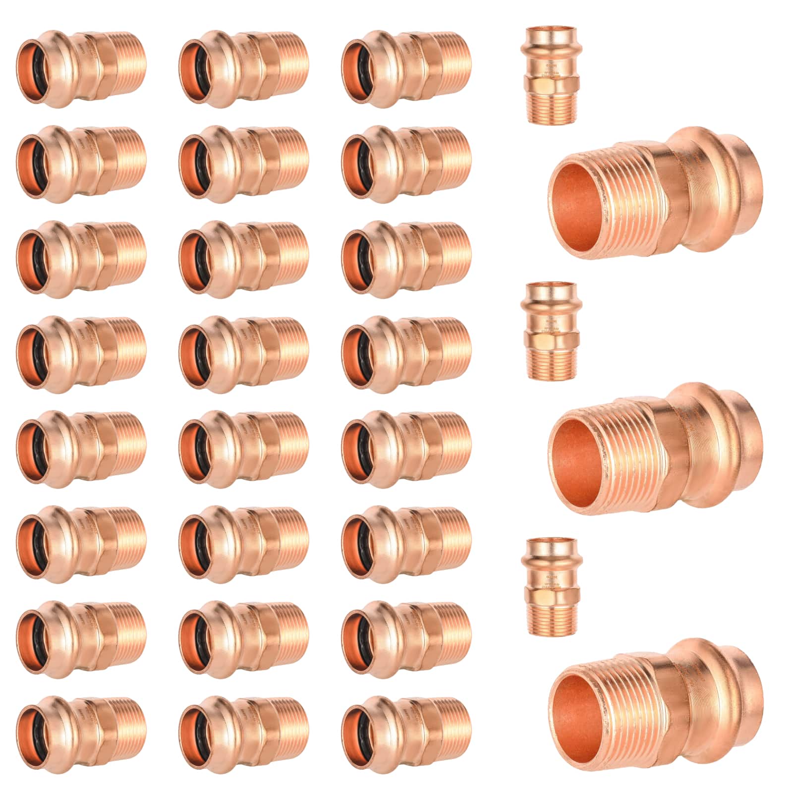 press copper x male threaded copper adapter lead free 10