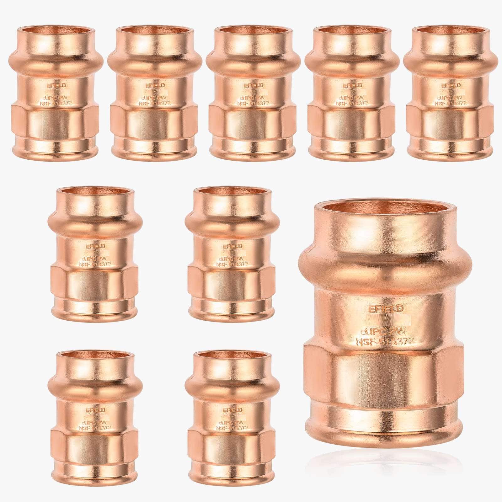 copper press x female threaded reducing adapter lead free 14