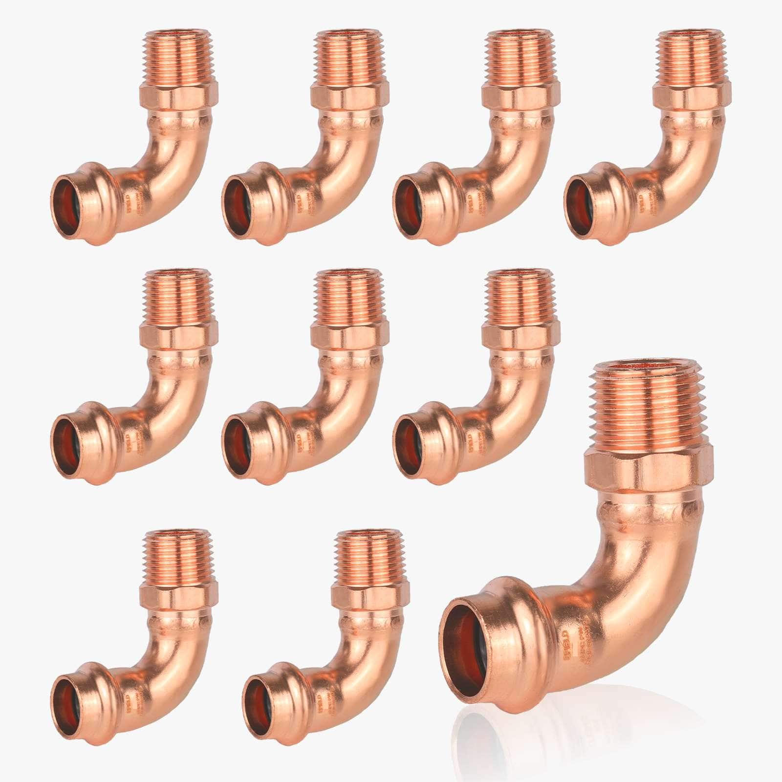 copper press x mpt elbow lead free 9