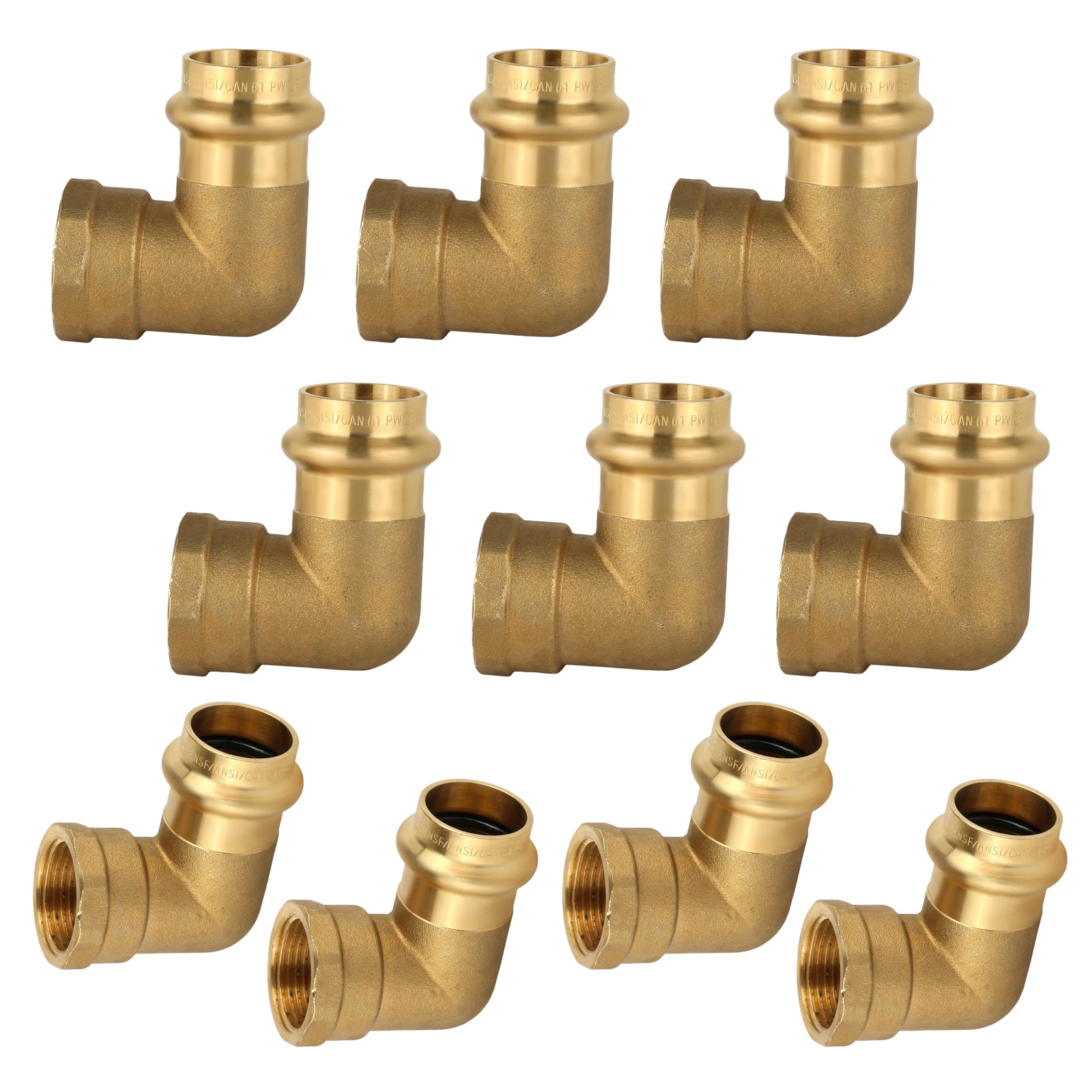 brass press x female elbow lead free pick size to add 7