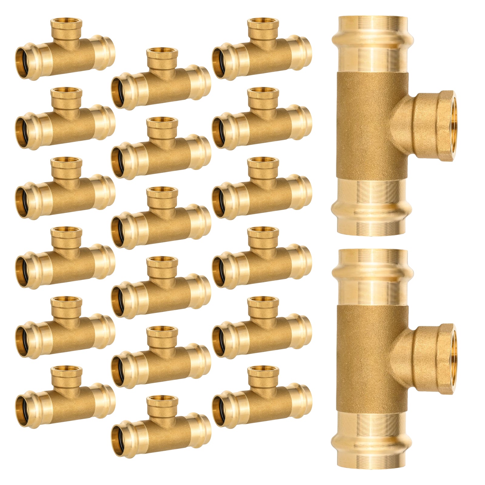 brass press x press x female thread tee lead free pick size to add 1 7