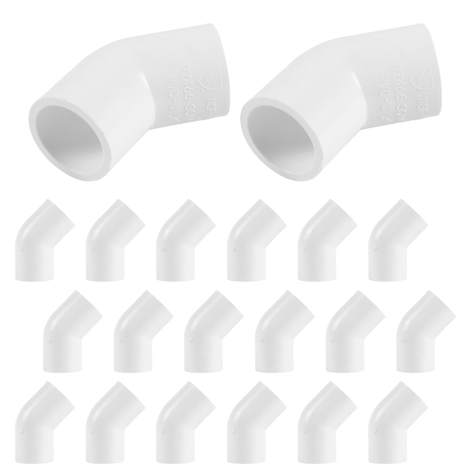 pvc sch 40 45 elbow fitting pick size to add 6