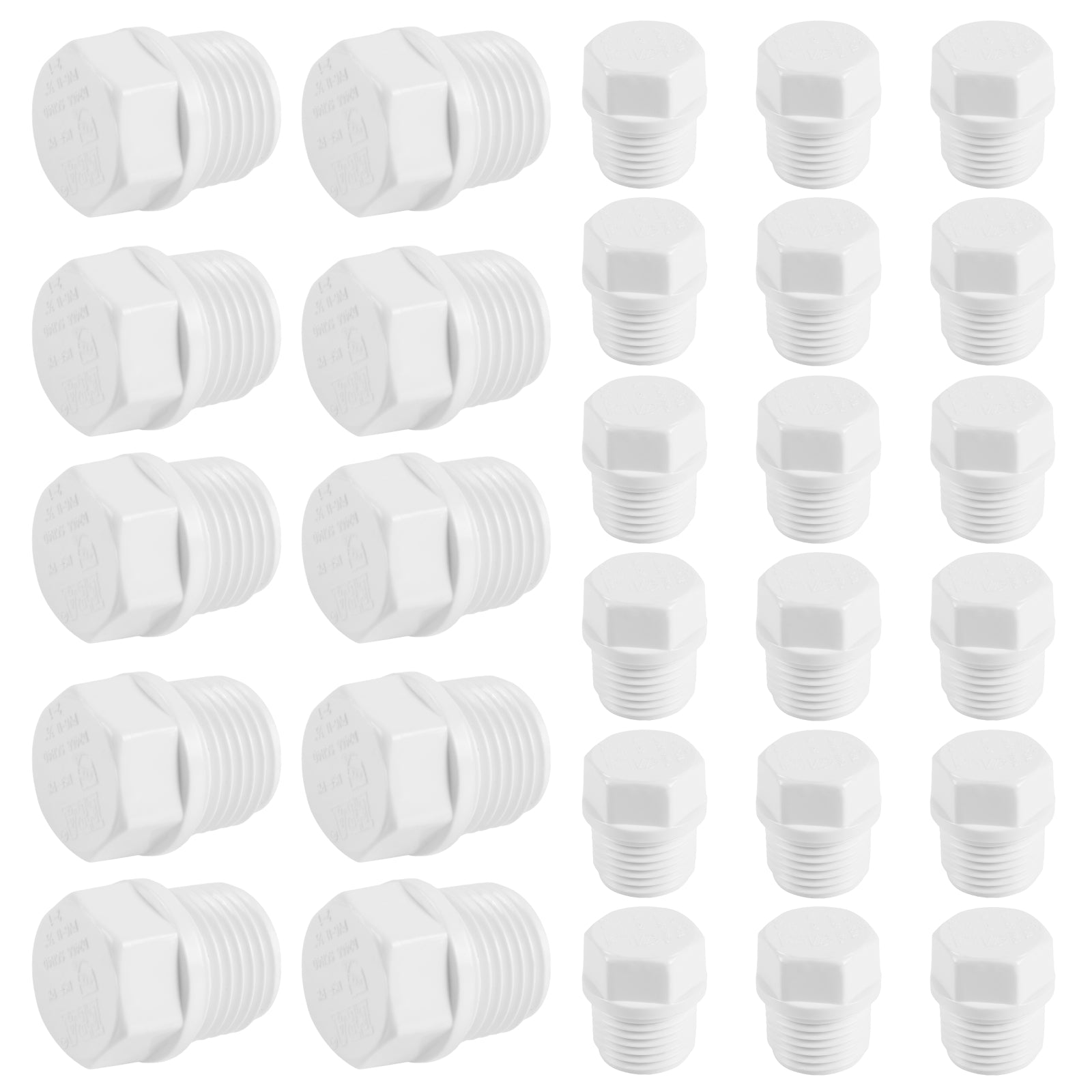 pvc sch 40 male thread plug pick size to add 8