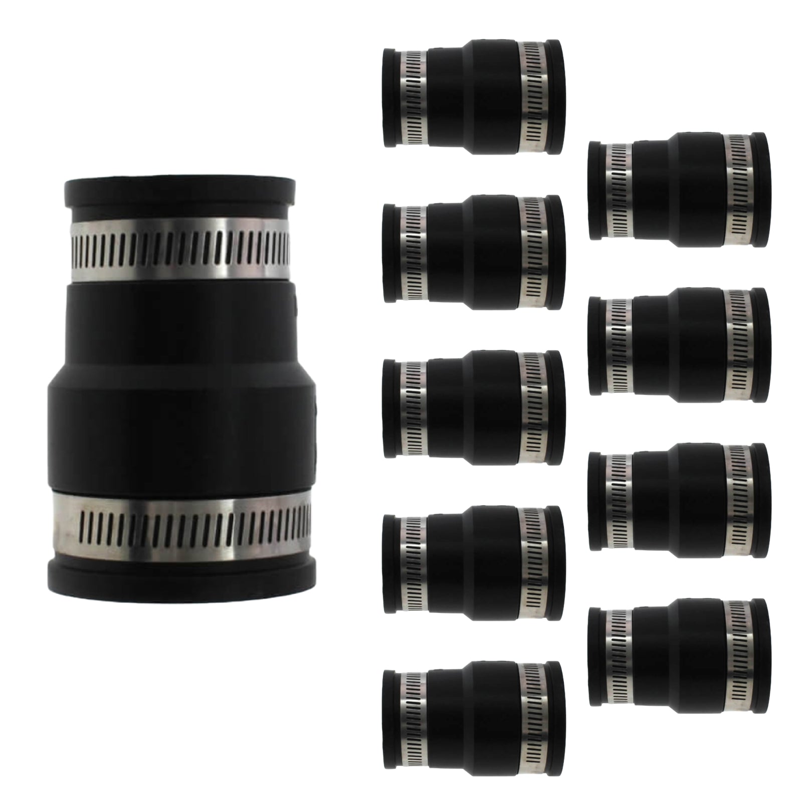 Flexible Rubber Reducing Coupling - Pick Size to Add
