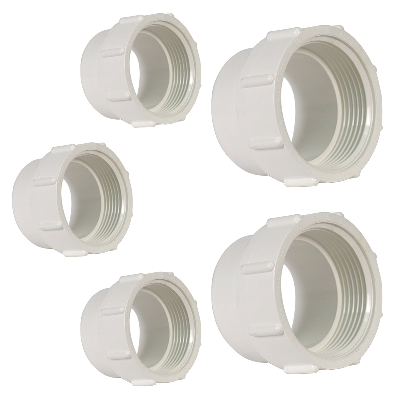 PVC DWV Fitting Cleanout Adapter (SPG x FPT) - Pick Size to Add