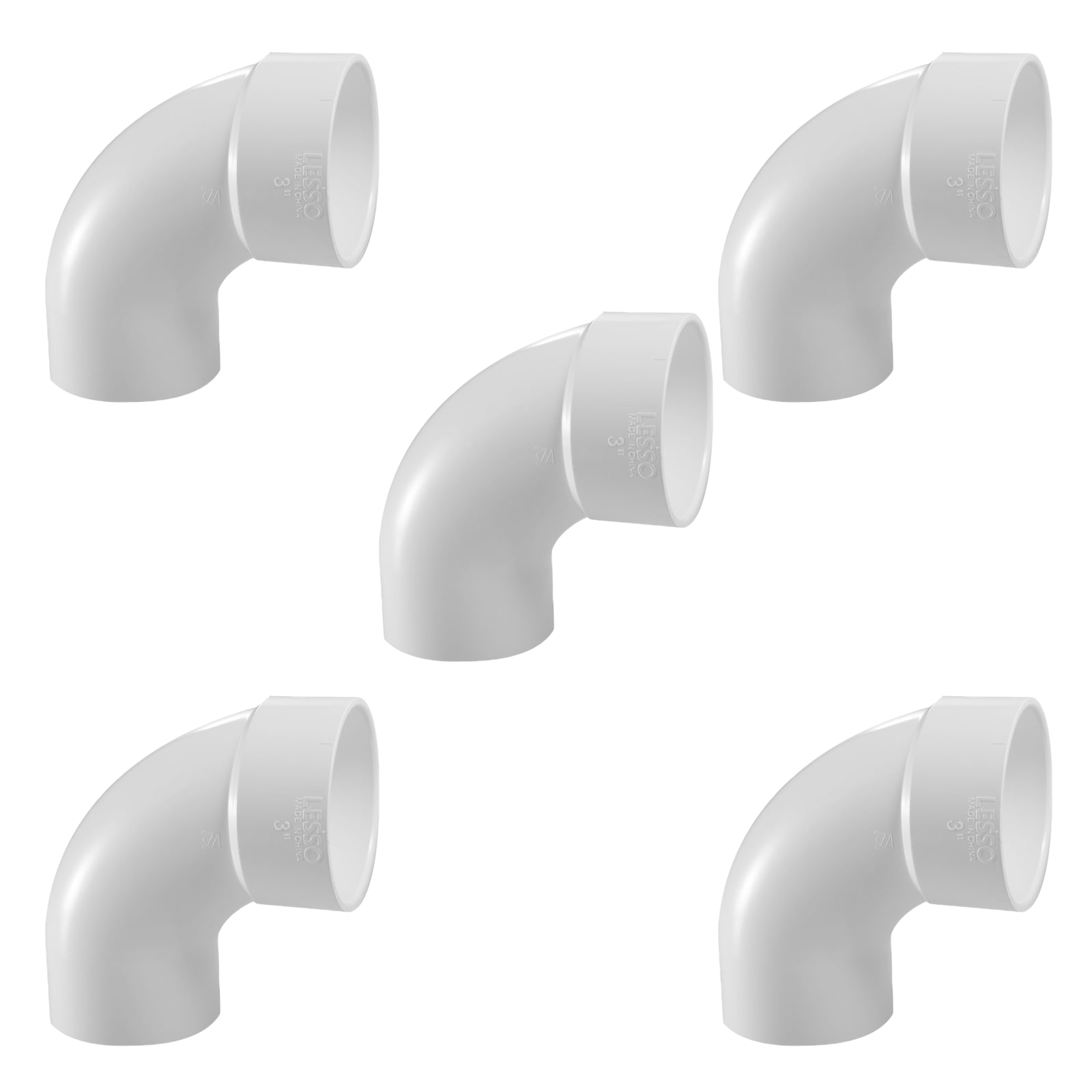 PVC DWV 90° Street Elbow (SPG x HUB) - Pick Size to Add