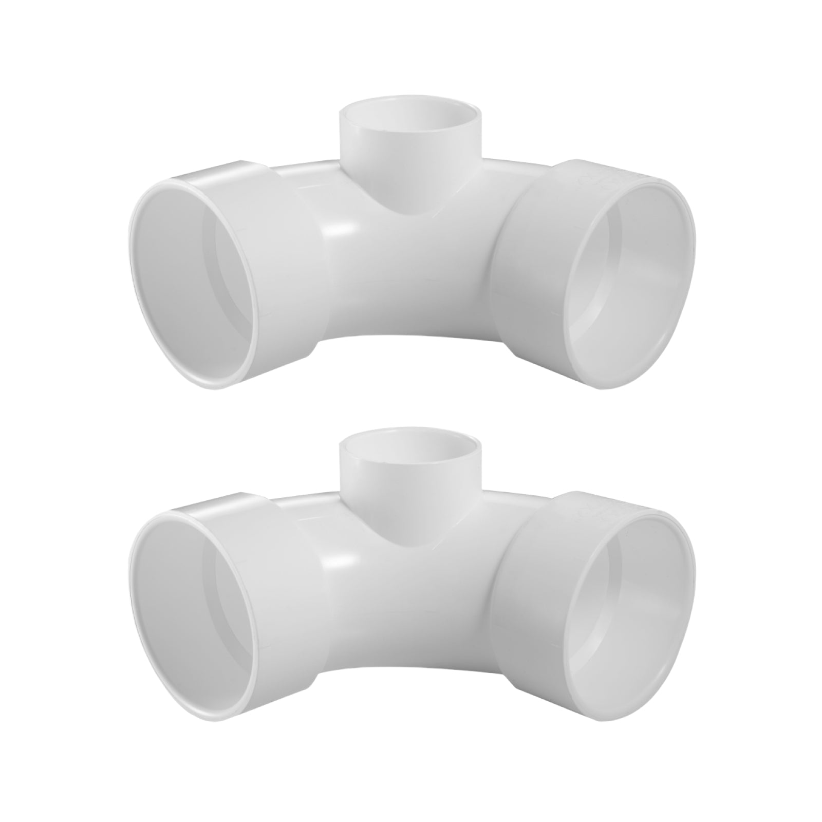 PVC DWV Long Sweep 1/4 Bend Elbow w/Side Inlet (All x HUB) - Pick Size to Add