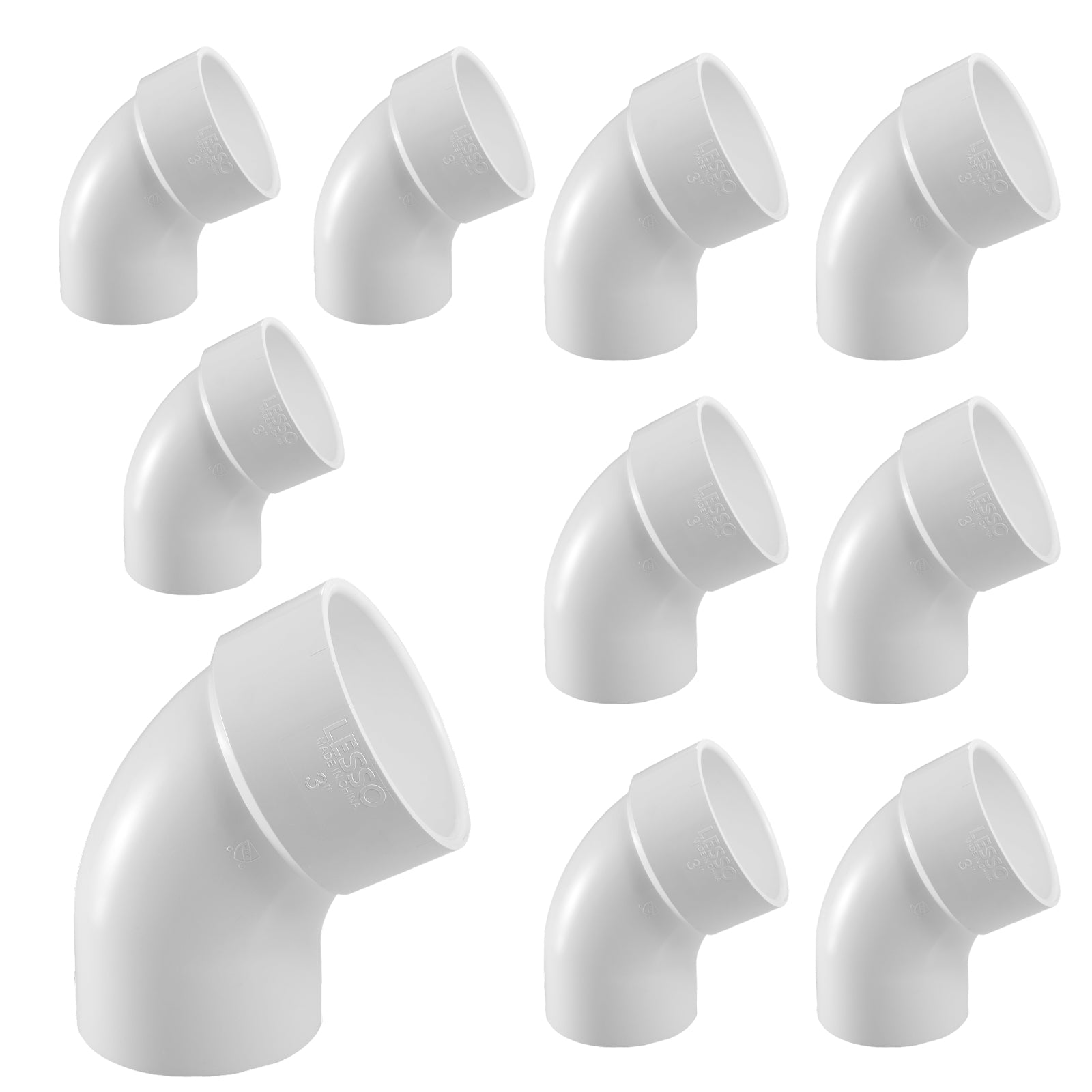 PVC DWV 1/6 Bend Street Elbows SPG x H (60°) - Pick Size to Add