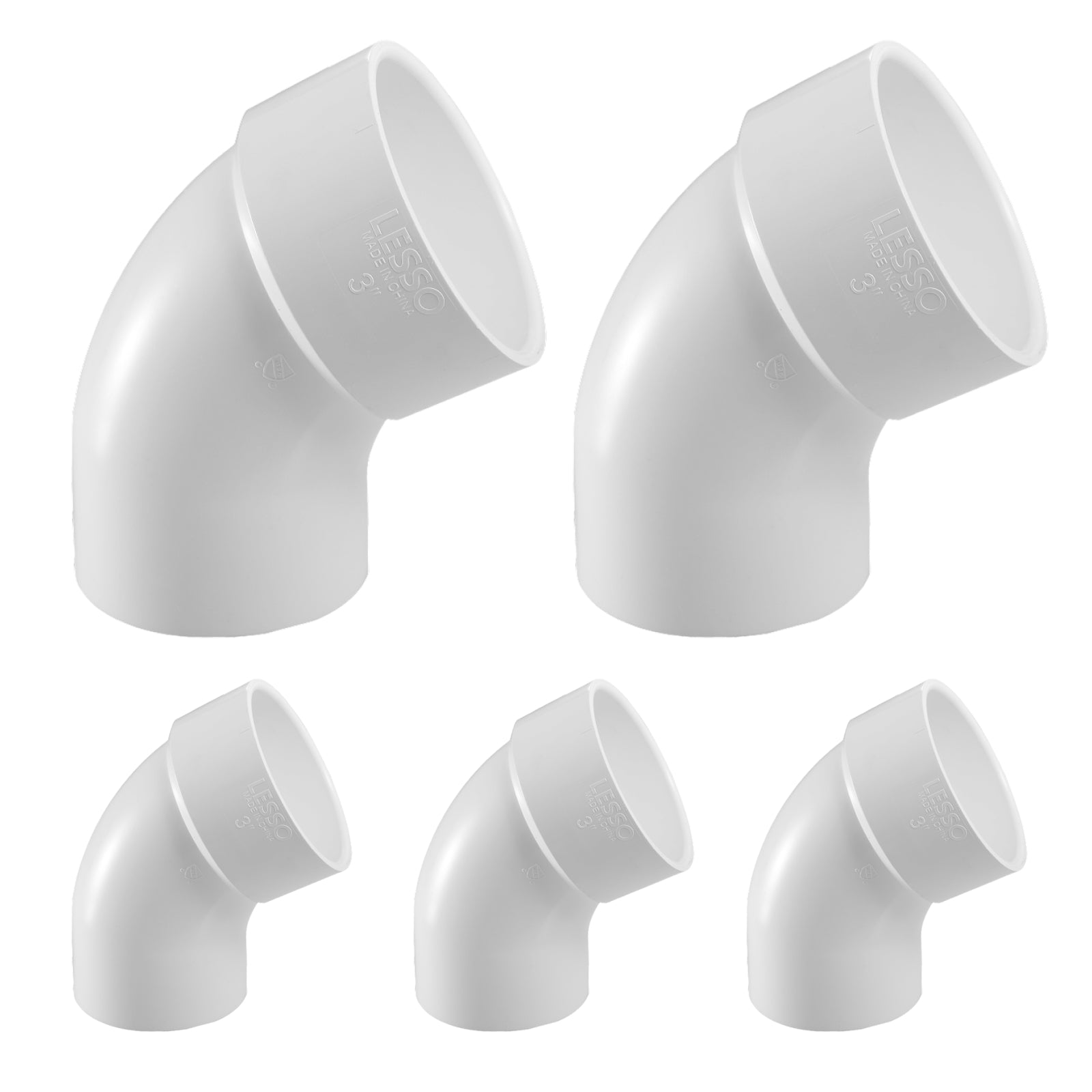 PVC DWV 1/6 Bend Street Elbows SPG x H (60°) - Pick Size to Add