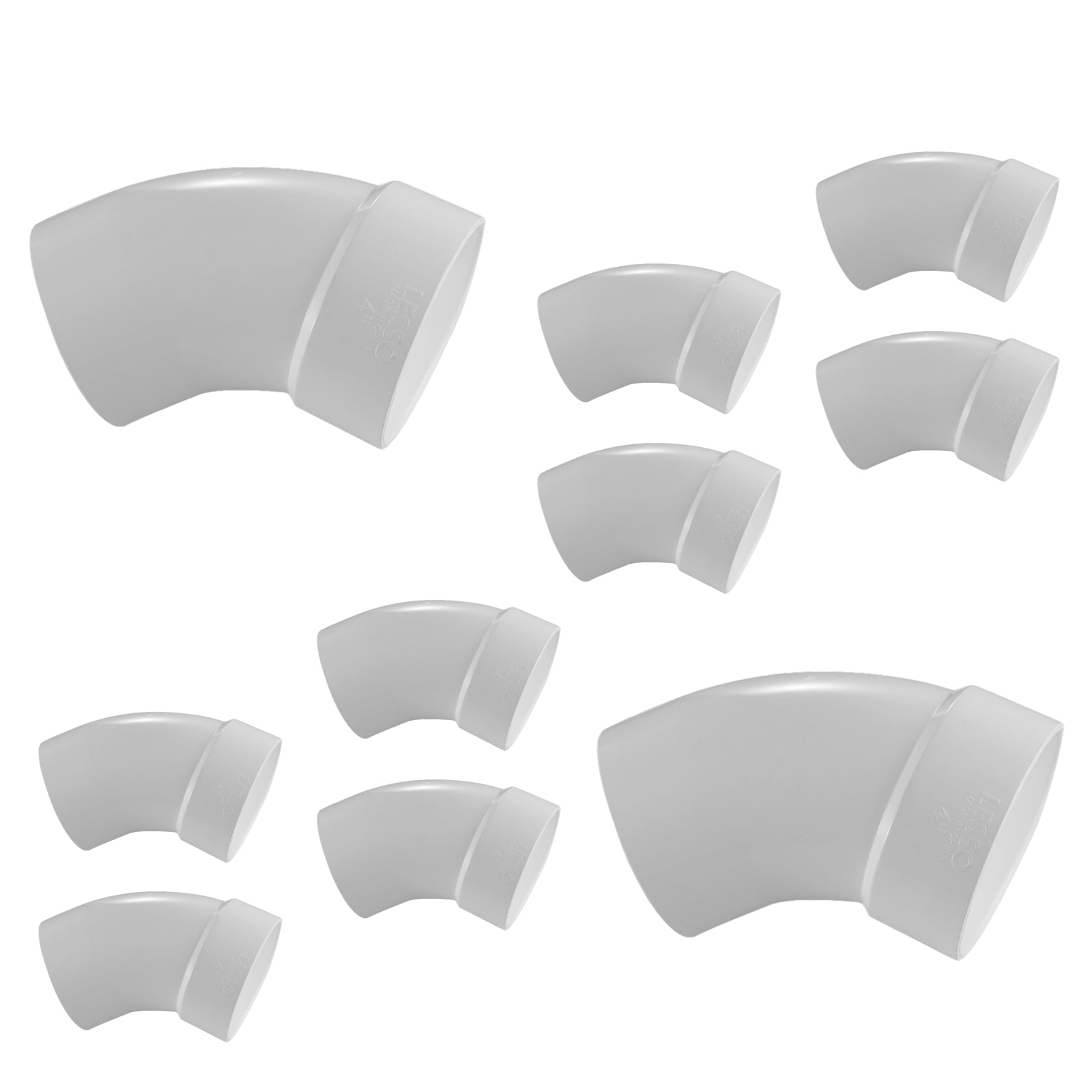 PVC DWV 1/8 Bend Street Elbow-Short Turn SPG x H (45°) - Pick Size to Add