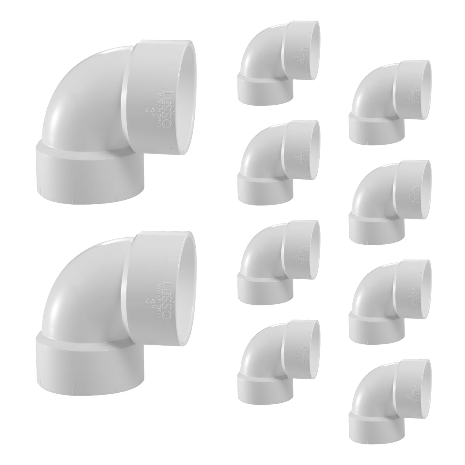 PVC DWV 90° Vent Elbow (H x H) - Pick Size to Add
