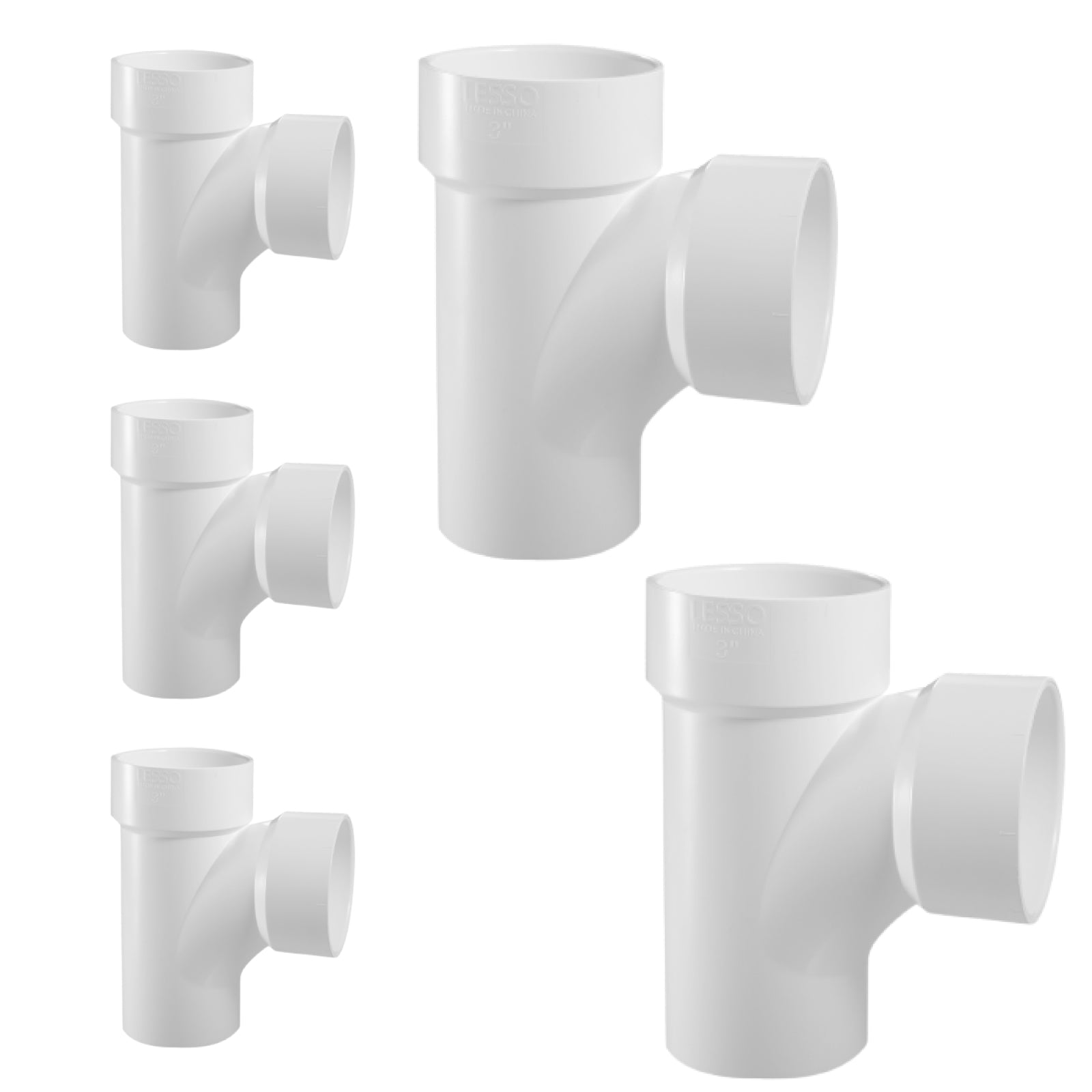 PVC DWV Sanitary Tee, Street (S x H x H) - Pick Size to Add