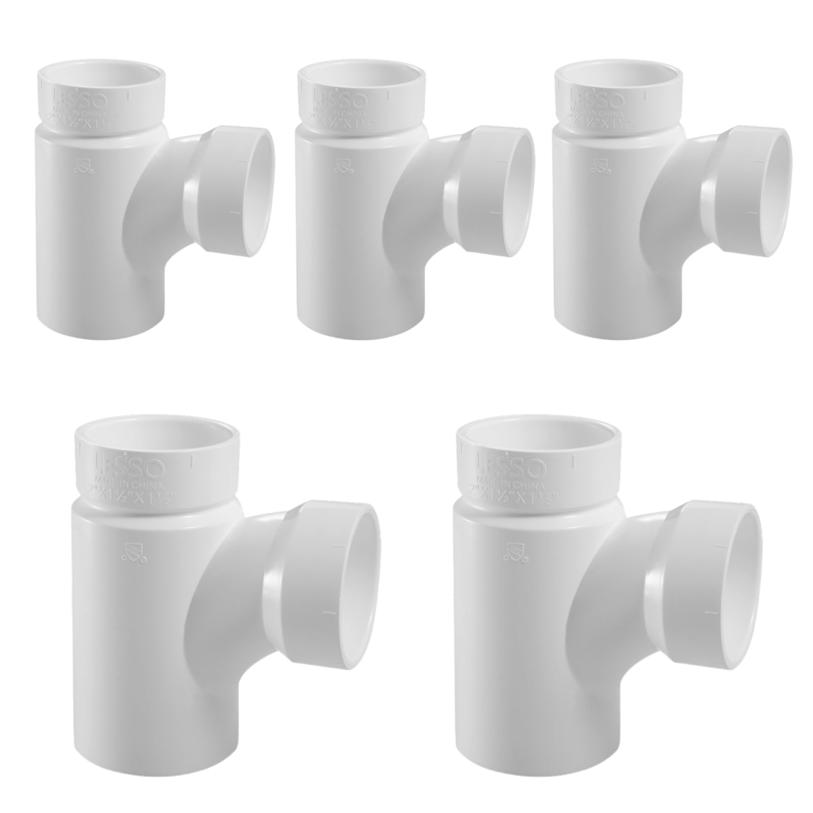 PVC DWV Reducing Street Sanitary Tees (SPG x H x H) - Pick Size to Add