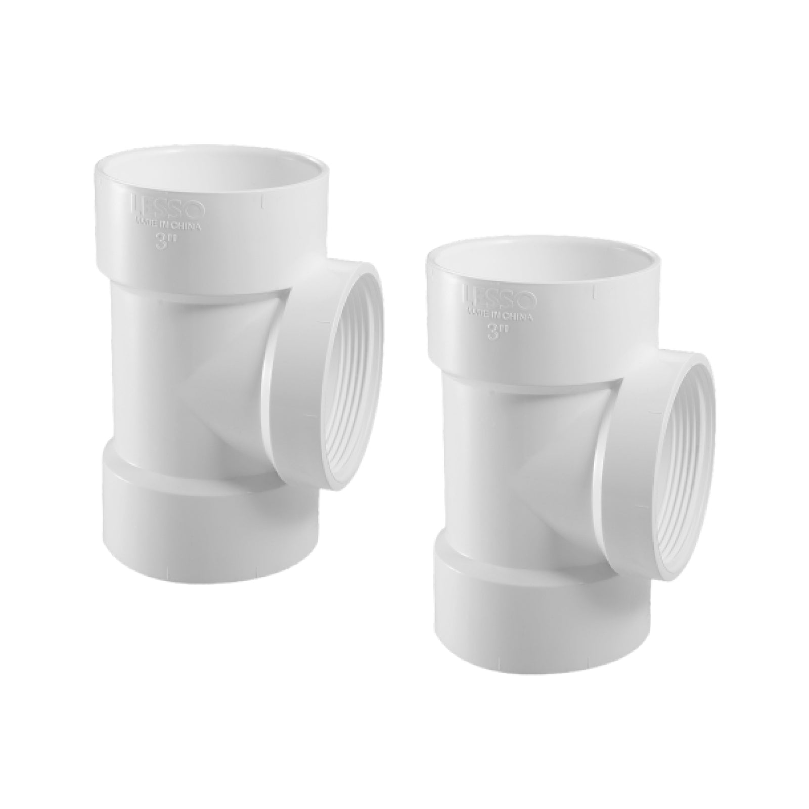 PVC DWV Flush Cleanout Tees (H x H x FPT) - Pick Size to Add