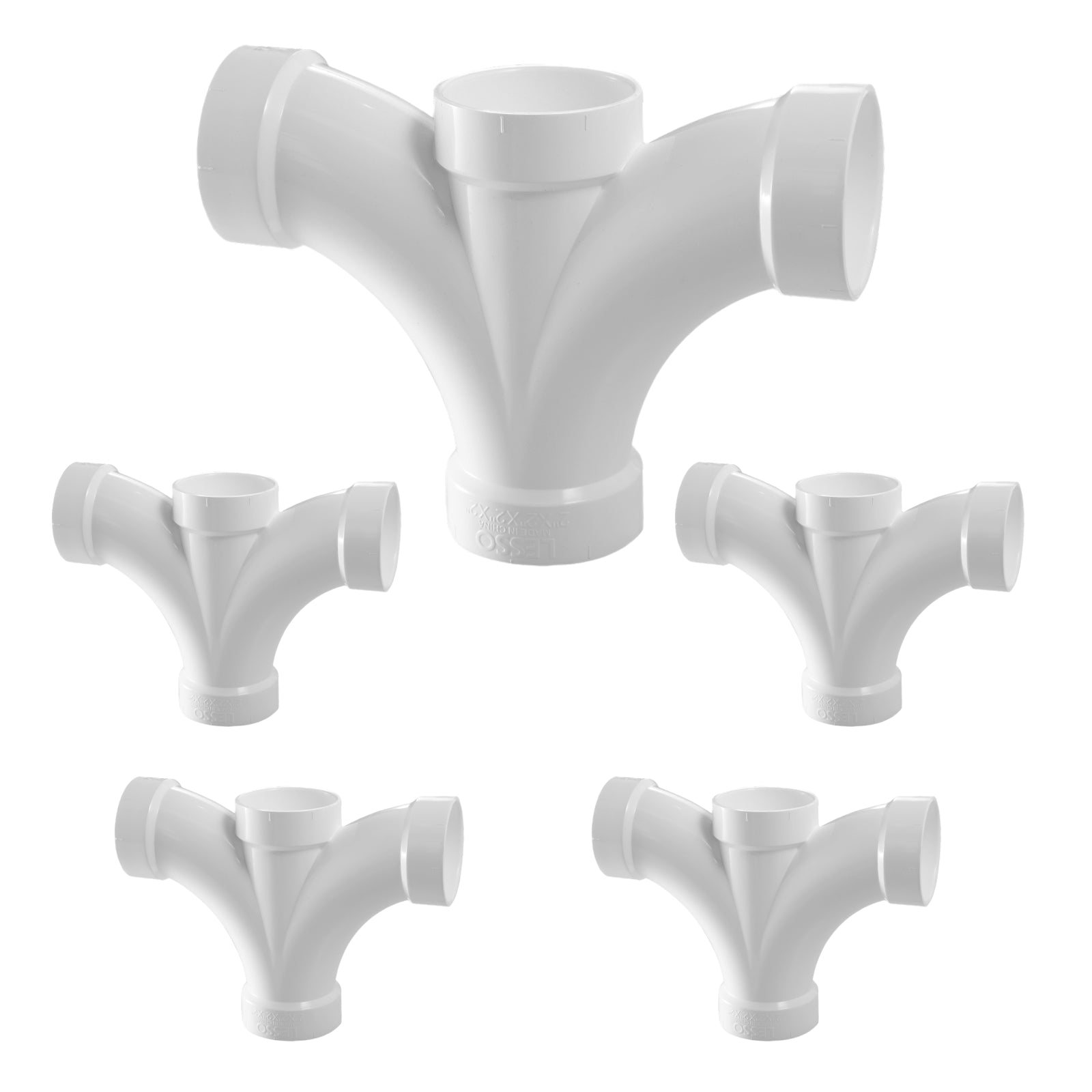 PVC DWV Double Fixture Fitting (ALL HUB) - Pick Size to Add