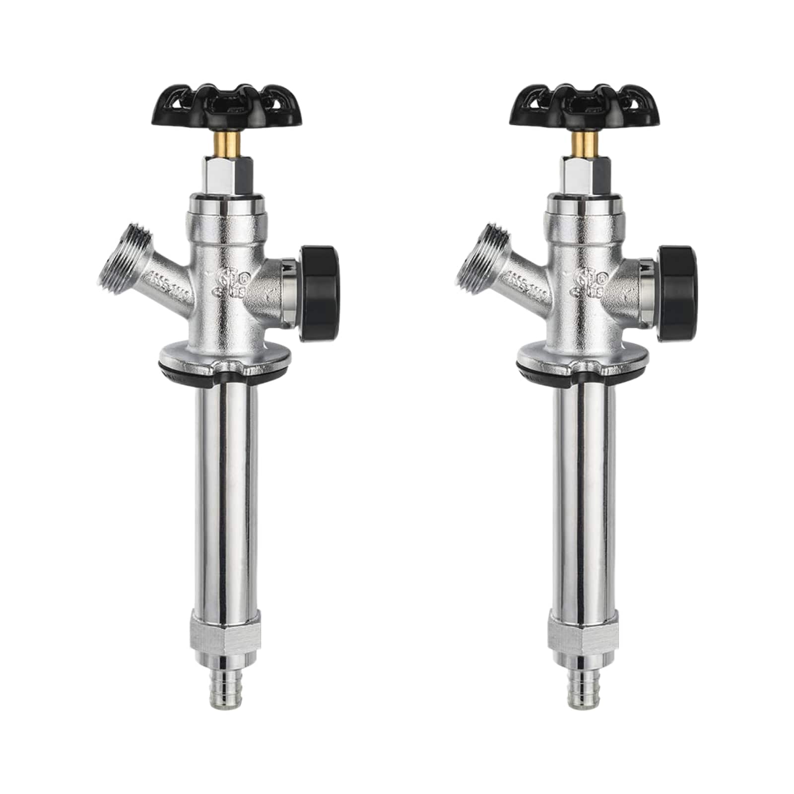 1 2 pex crimp x 3 4 hose bibb anti siphon frost free sillcock 9