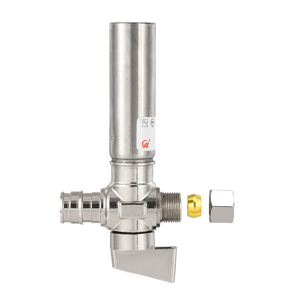 1/4 turn pex-a cold expansion stop straight valve, 1/2