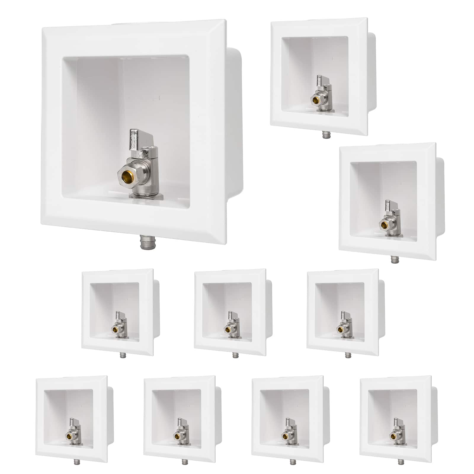 1 2 pex crimp f1807 inlet toilet outlet box with 3 4 od compression outlet connection 7
