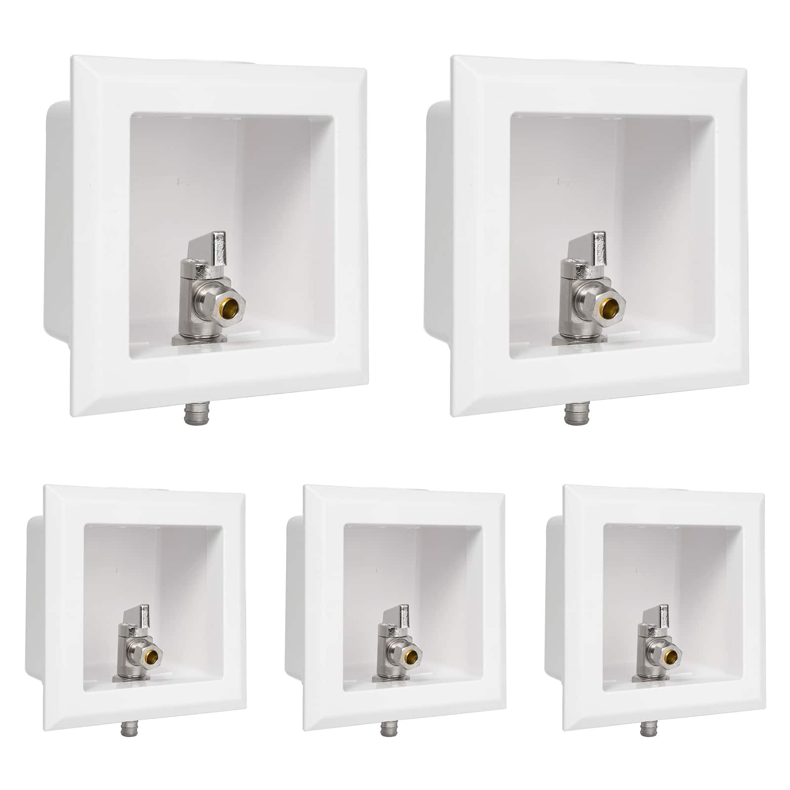 1 2 pex crimp f1807 inlet toilet outlet box with 3 4 od compression outlet connection 6