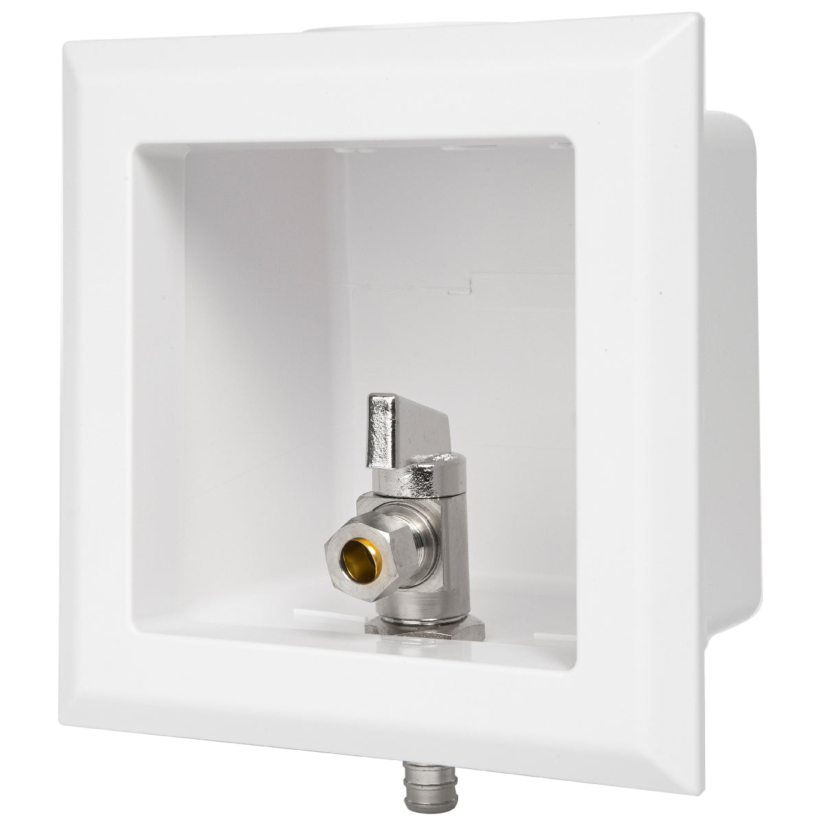 1 2 pex crimp f1807 inlet toilet outlet box with 3 4 od compression outlet connection