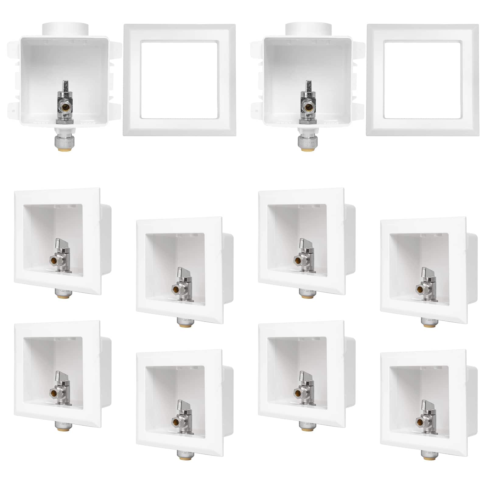 push fit inlet toilet outlet box with installed turn ball valve 7