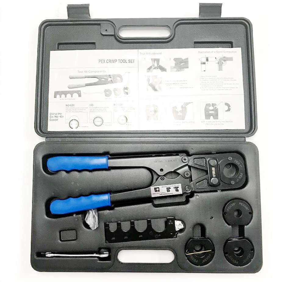 pex crimping tool kit, full size, 3/8