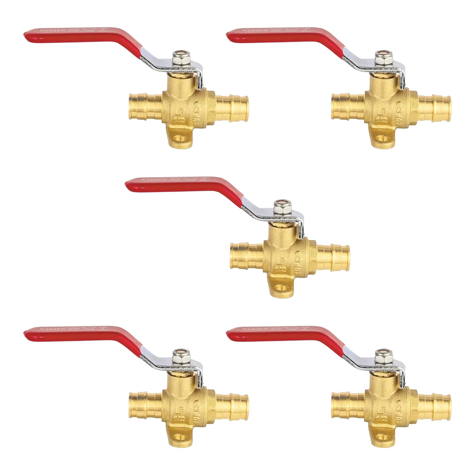 pex crimp drop ear ball valve lead free pick size to add 7