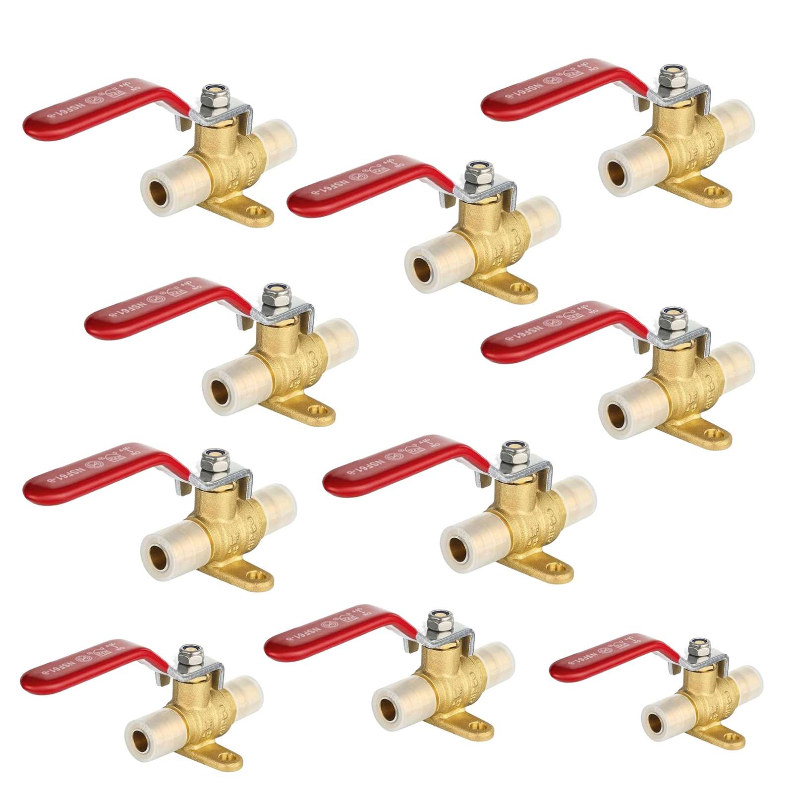 pex expansion drop ear ball valve lead free 15