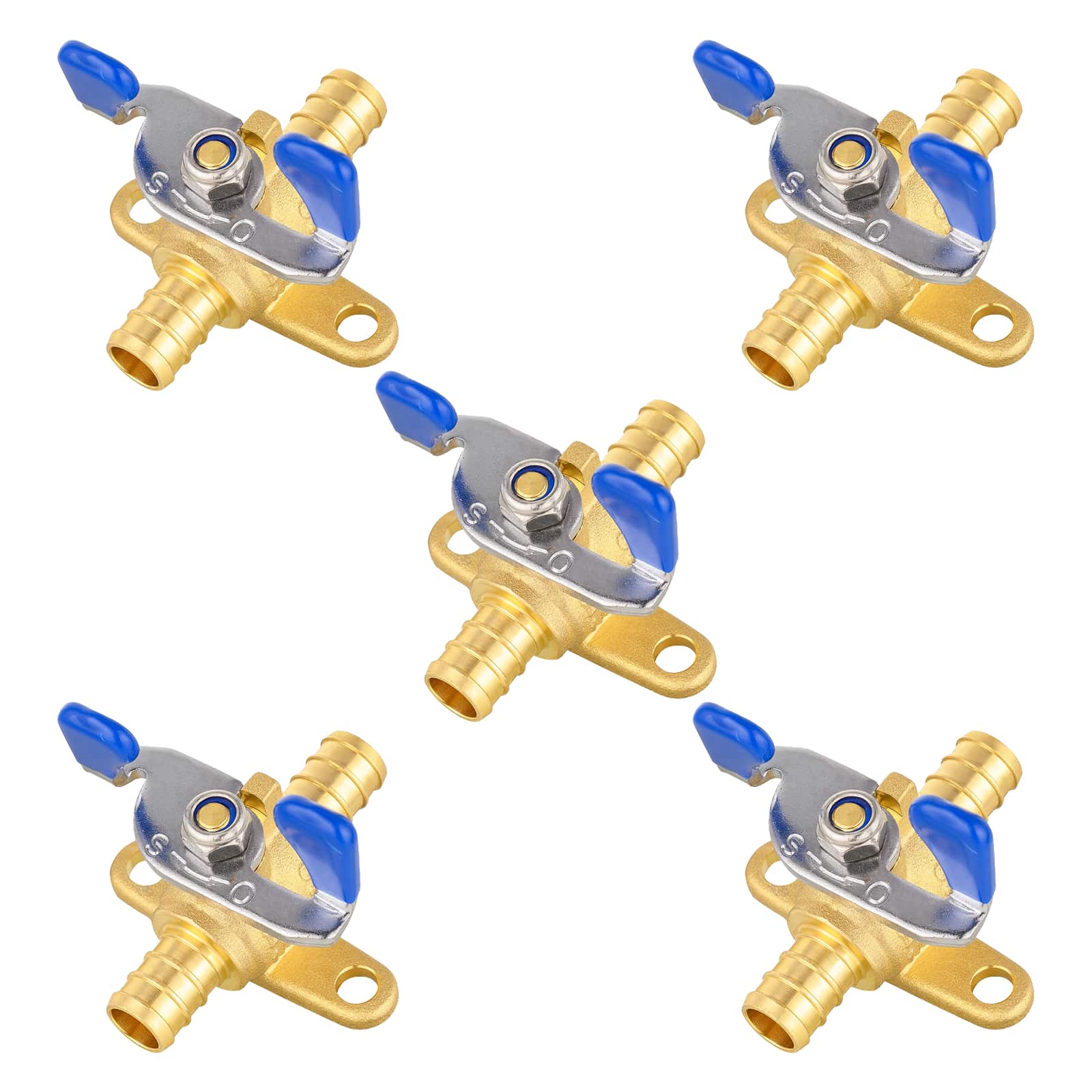 pex crimp drop ear butterfly ball valve lead free 11