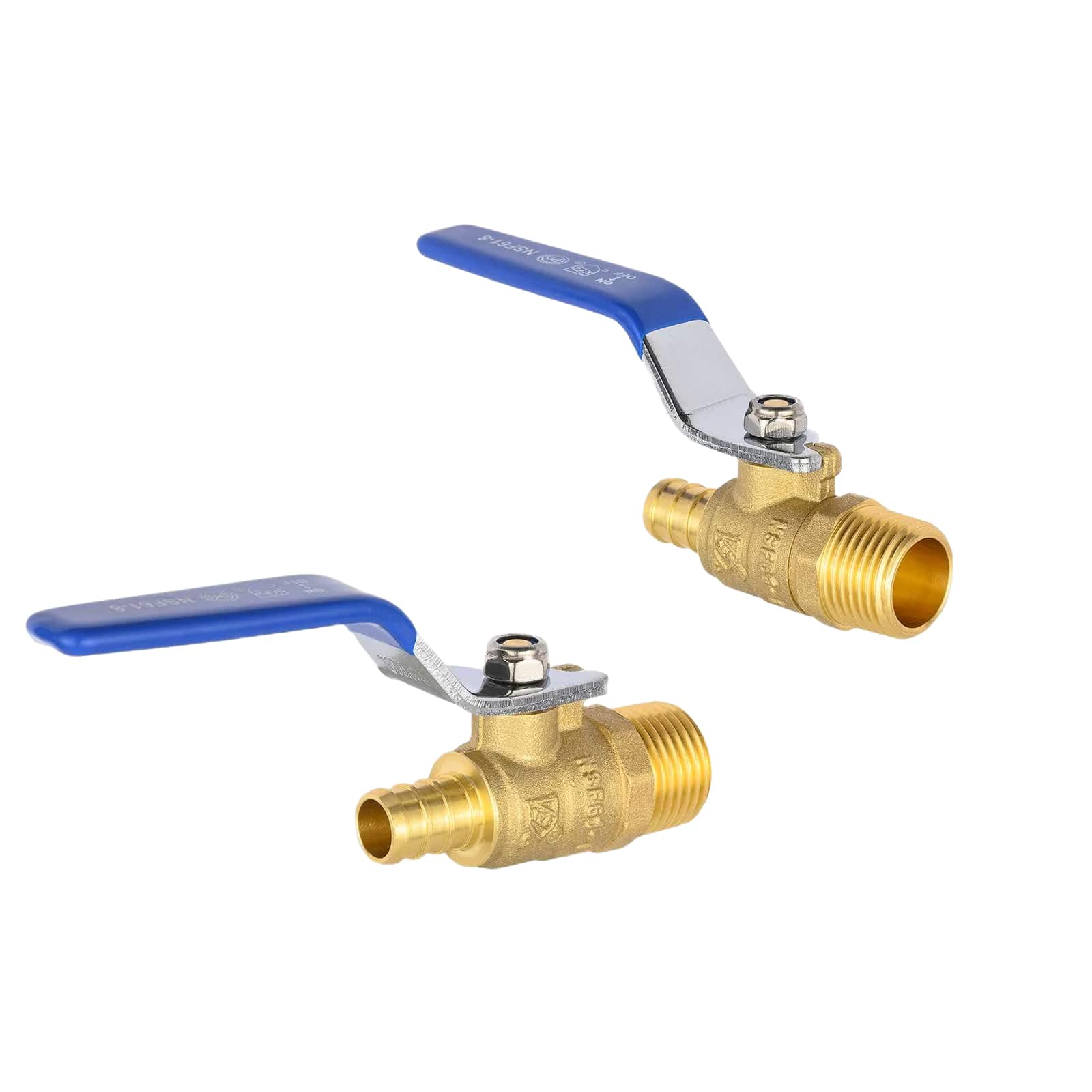 pex crimp x mnpt ball valve lead free 6