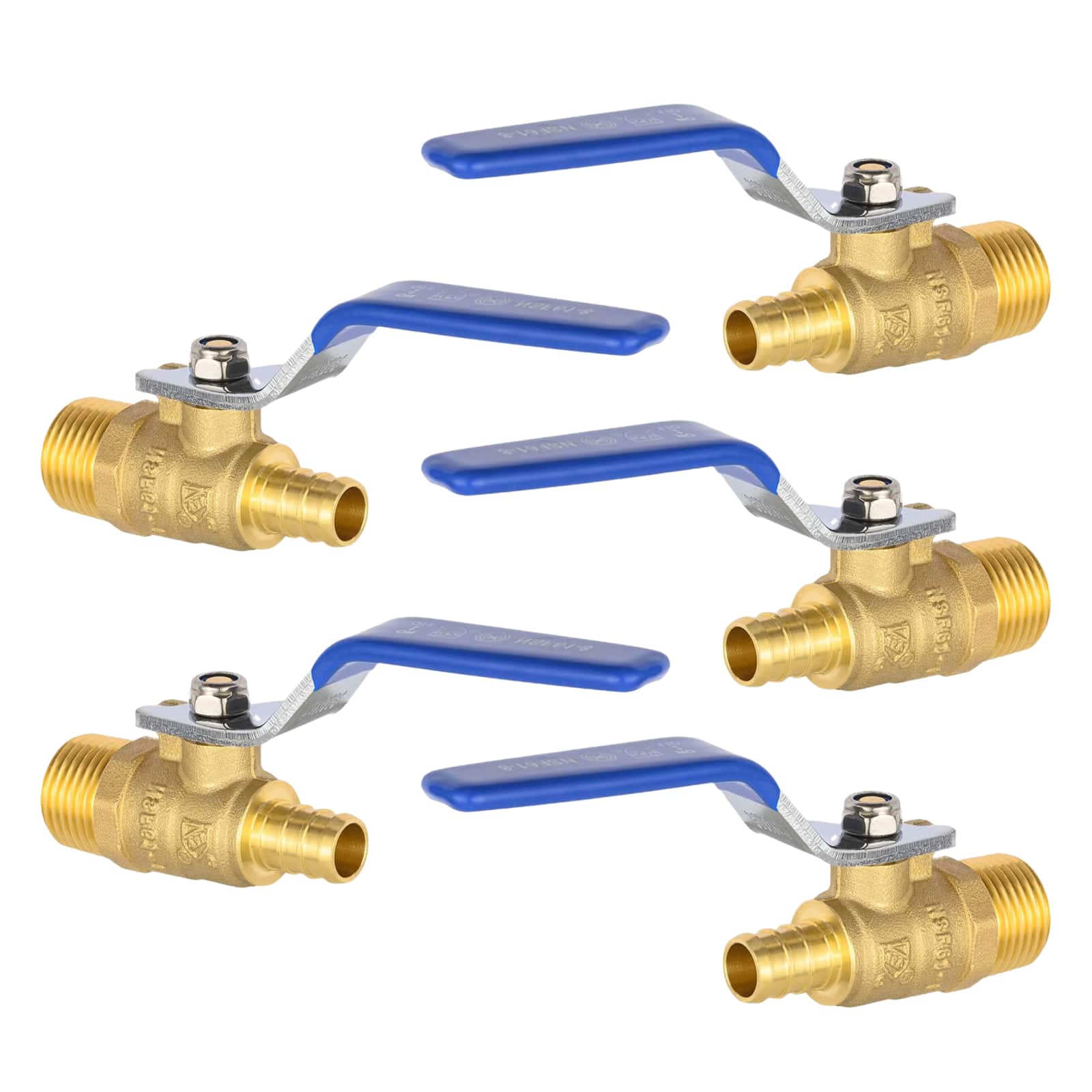 pex crimp x mnpt ball valve lead free 7