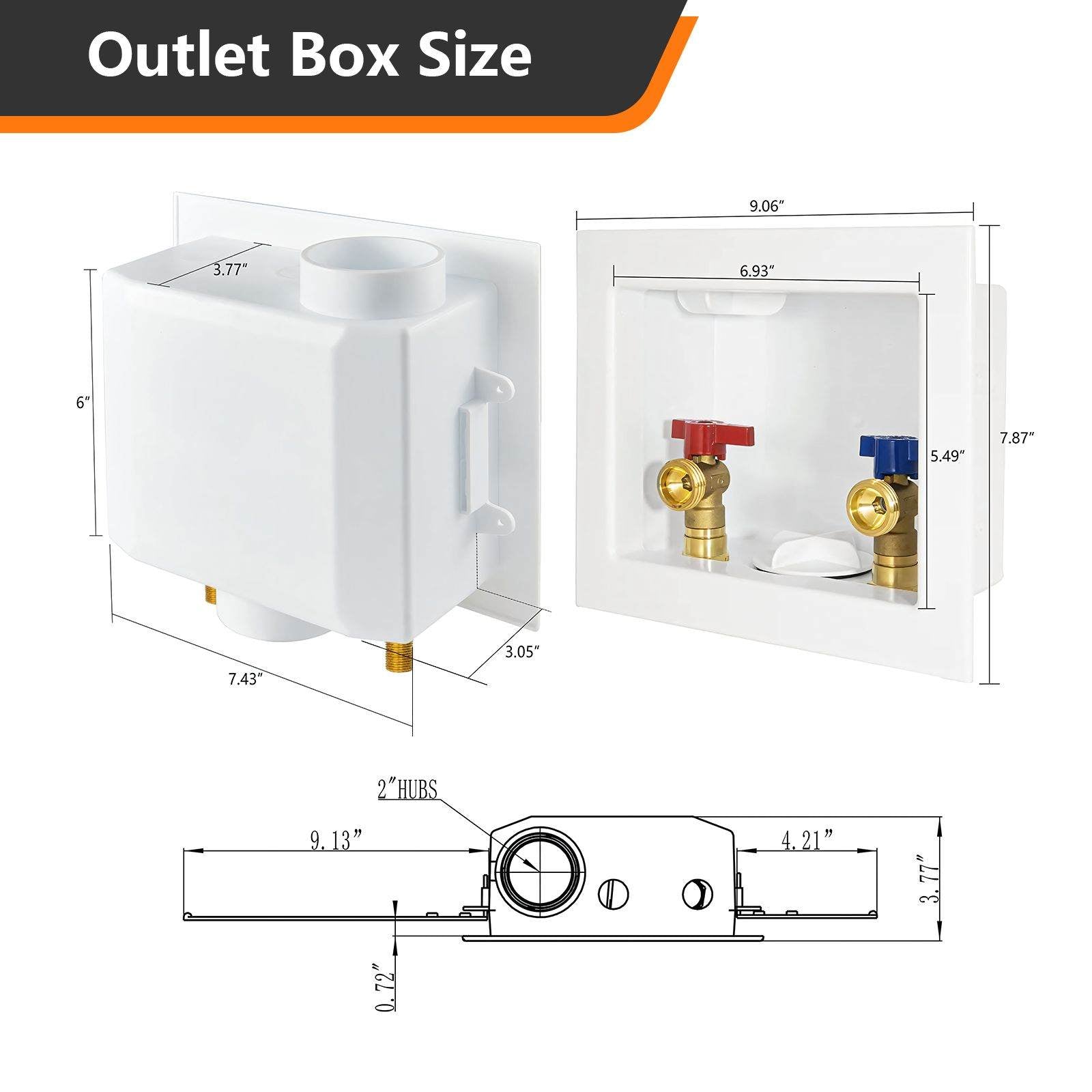 sweat inlet washing machine outlet box 2